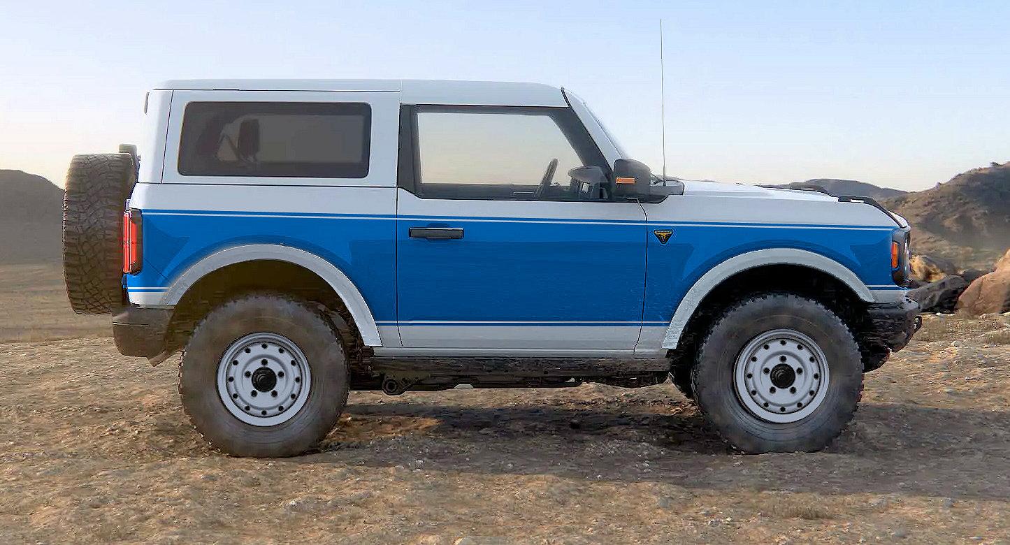 Ford Bronco White top. Why? white-blue