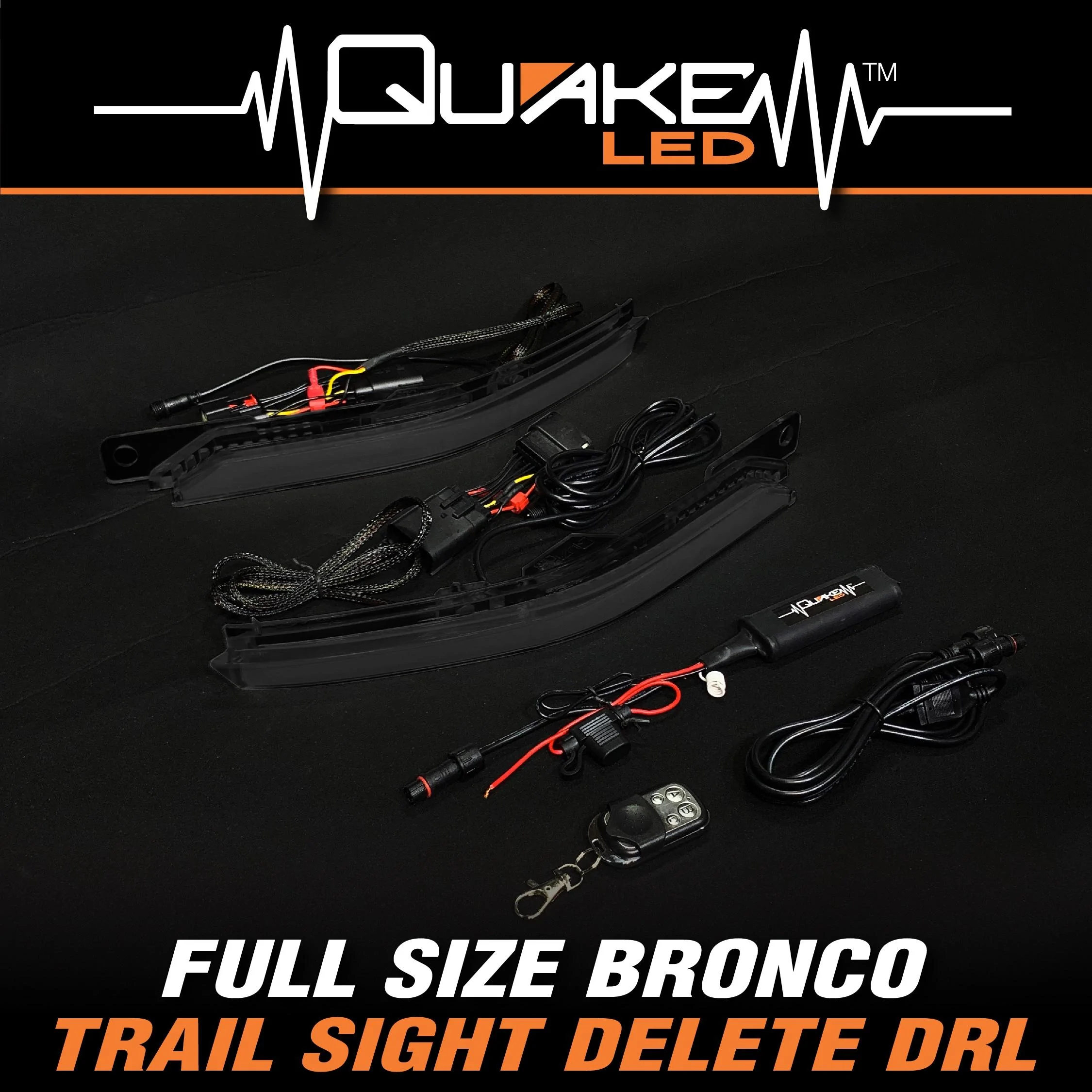 Ford Bronco Quake LED Releases Ford Bronco Trail Sight Delete DRL Kit w/ Sequential Turn Signal and RGB Accenting QTE1199! 1199_Trail_Delete-04-6G