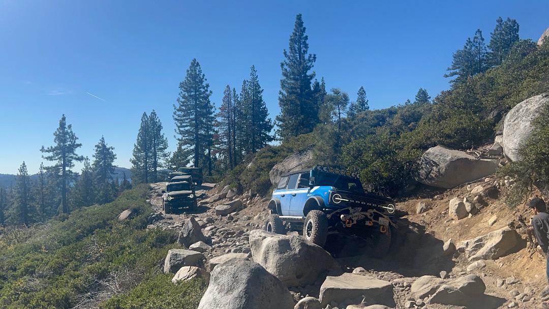 Ford Bronco Group of Broncos on Rubicon Trail Loon Lake to Little Sluice thumbnail (10)