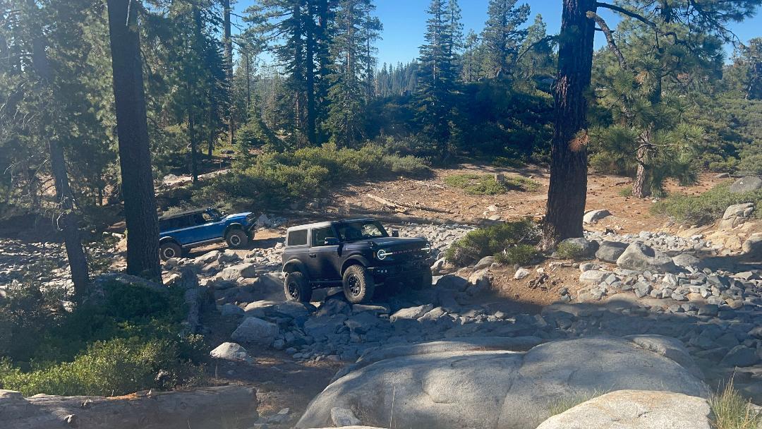 Ford Bronco Group of Broncos on Rubicon Trail Loon Lake to Little Sluice thumbnail (5)