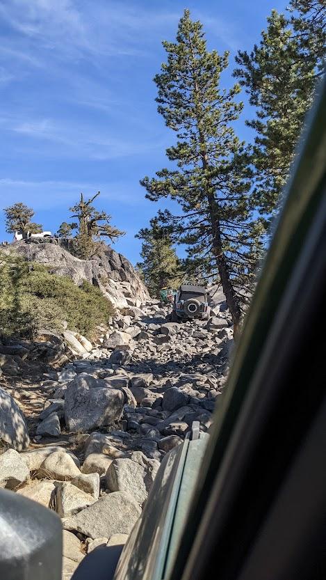Ford Bronco Group of Broncos on Rubicon Trail Loon Lake to Little Sluice PXL_20221030_212220242