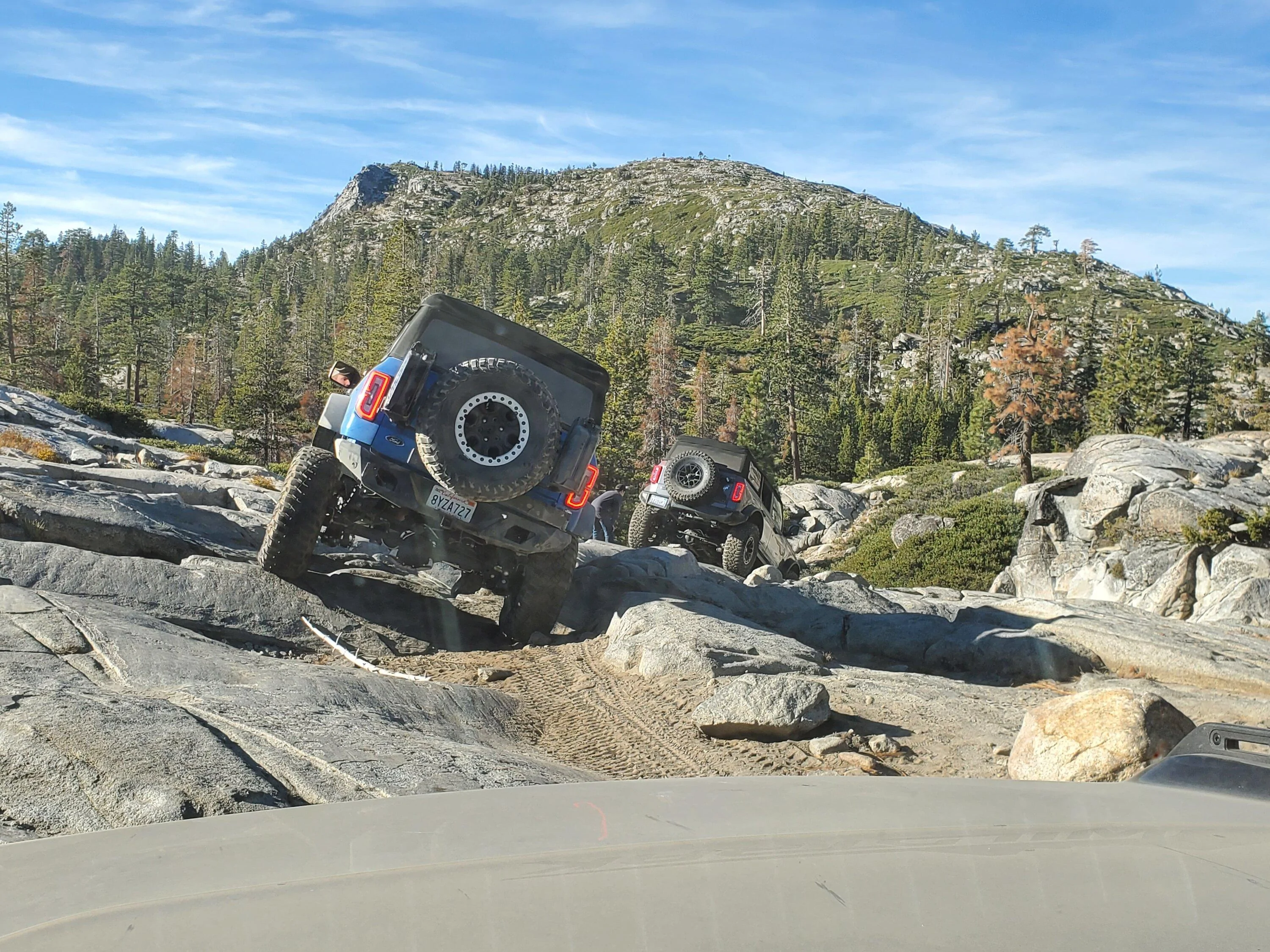 Ford Bronco Group of Broncos on Rubicon Trail Loon Lake to Little Sluice 20221030_151818