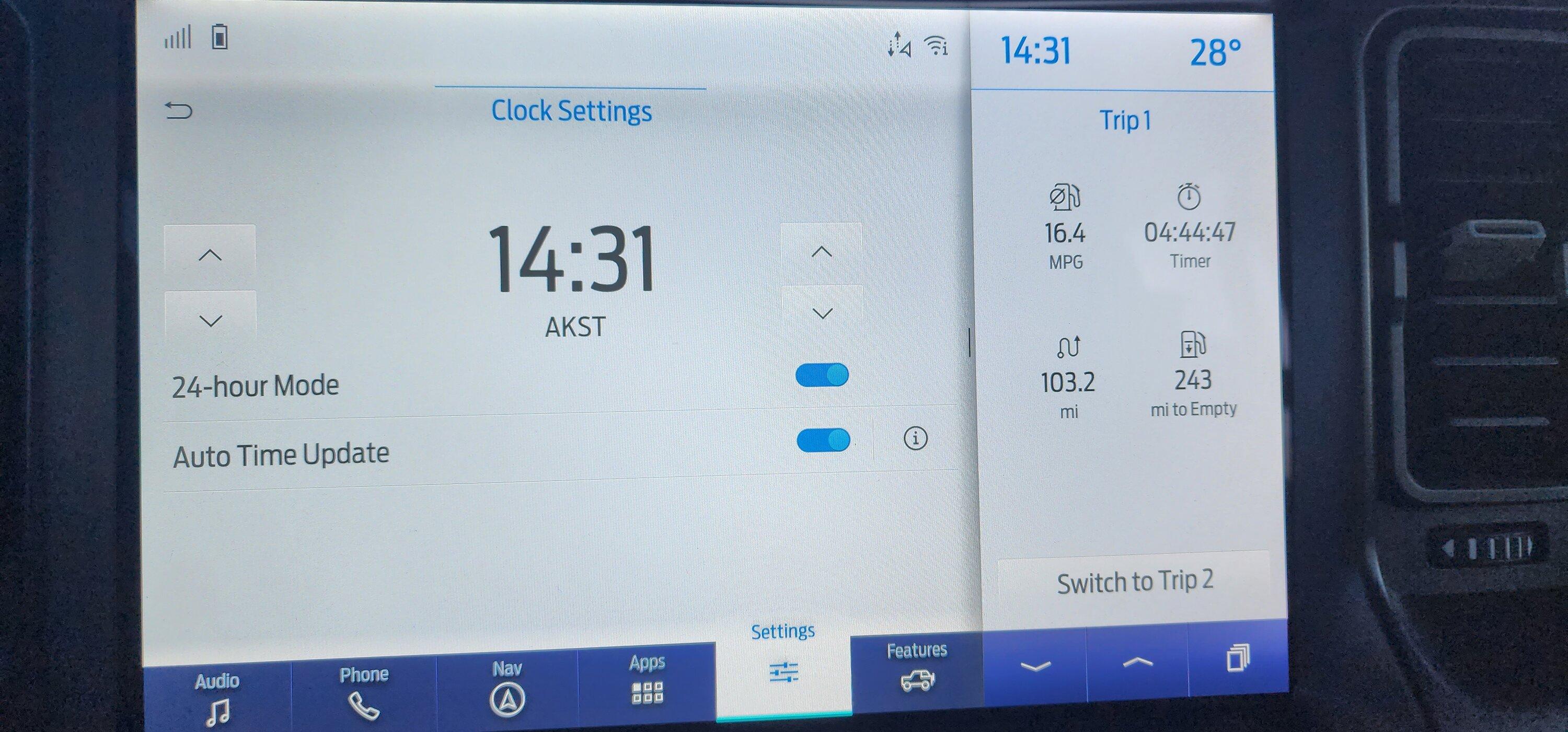 Ford Bronco Do Clocks Change Automatically With Daylight Savings? 20221105_143154