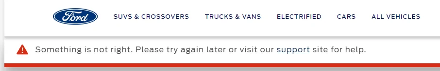 Ford Bronco Ford account page broken? 1667803697396
