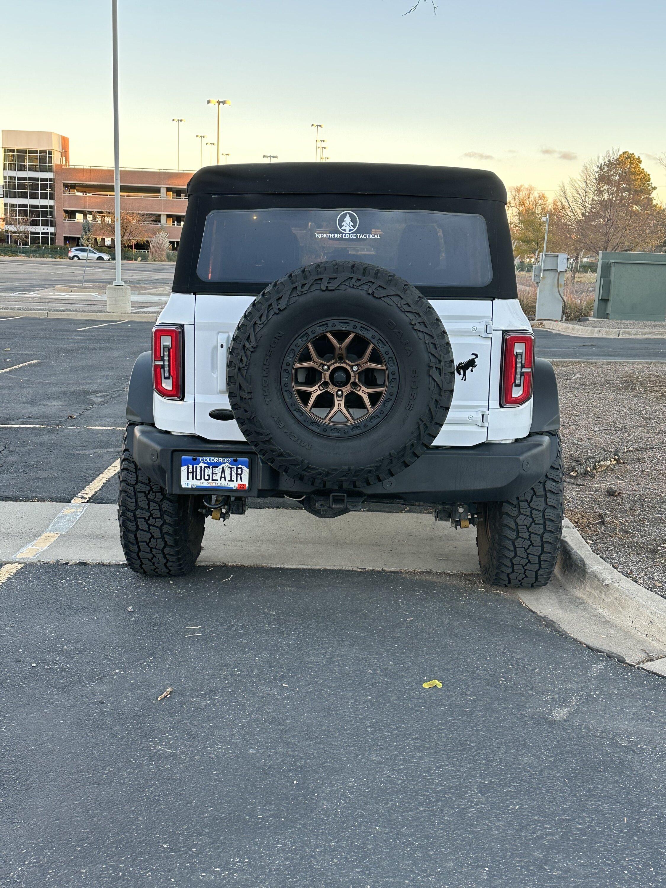 Ford Bronco Show us your installed wheel / tire upgrades here! (Pics) Backside