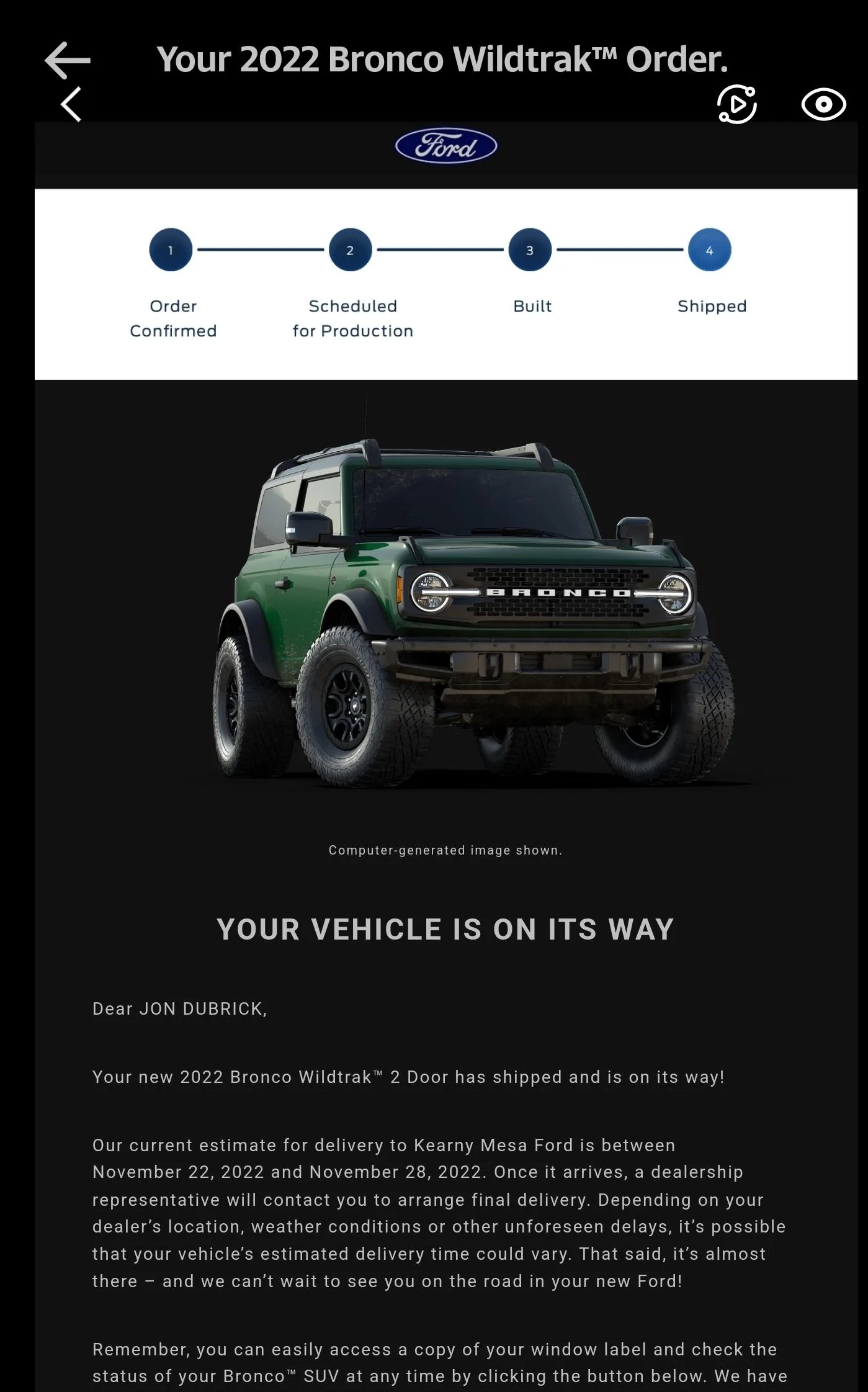 Ford Bronco ERUPTION GREEN Bronco Club Screenshot_20221107_095025