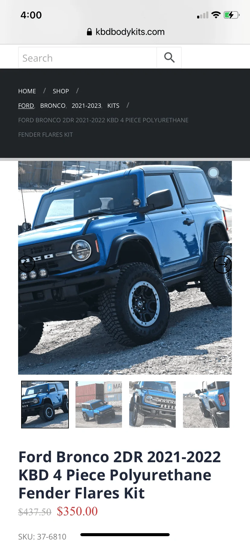 Ford Bronco KBD fender flares 8125C907-522D-4BBA-A7E7-9A2BF64A0B3D
