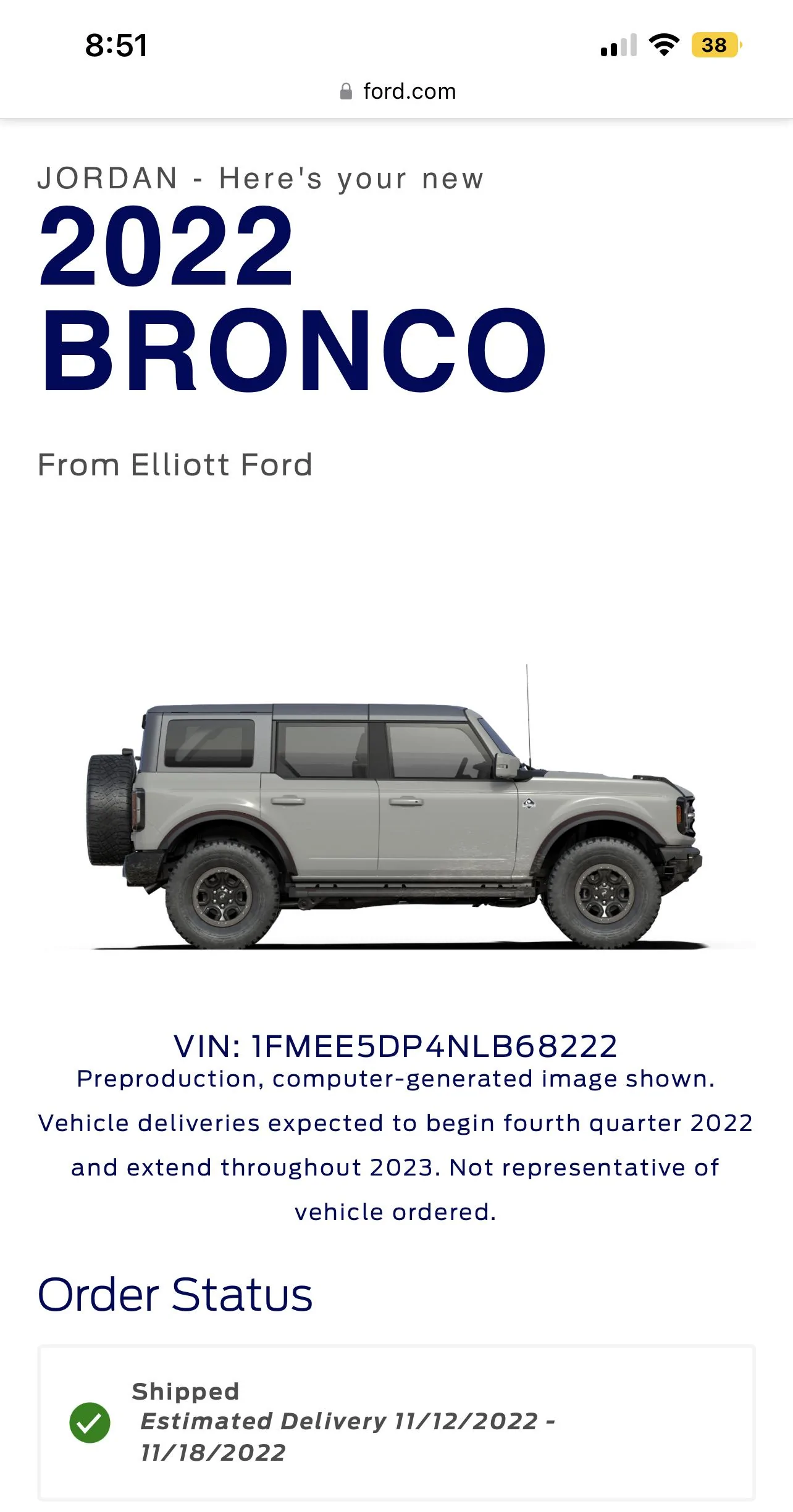 Ford Bronco 9/19/22 Build Week 8733D4B2-8A17-4712-9689-5E38C83832A7