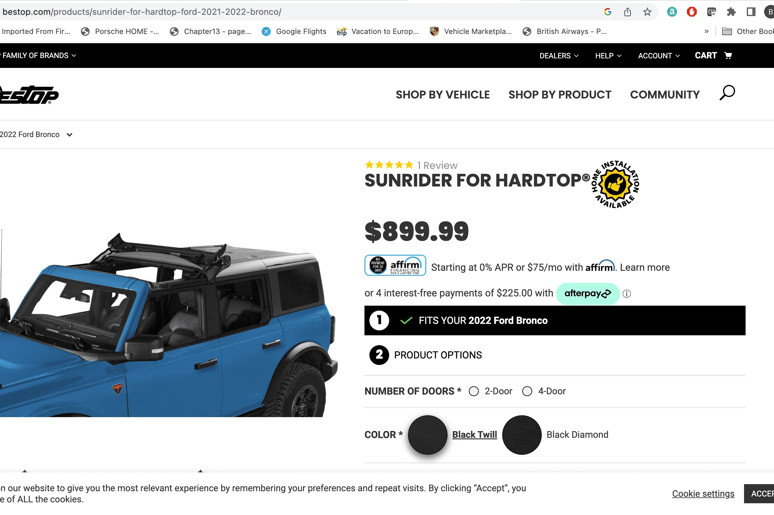 Ford Bronco Sunrider Soft Twill $800 Screen Shot 2022-11-09 at 9.14.37 AM