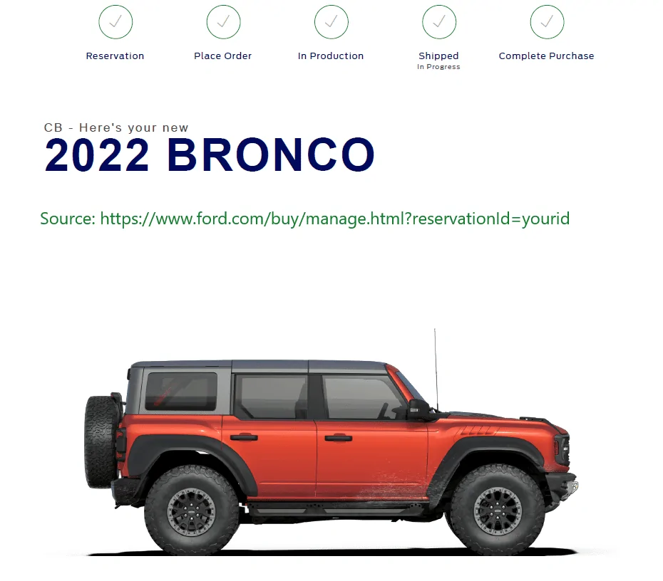 Ford Bronco 9/26/2022 Build Week Thread with Spreadsheet Complete BP