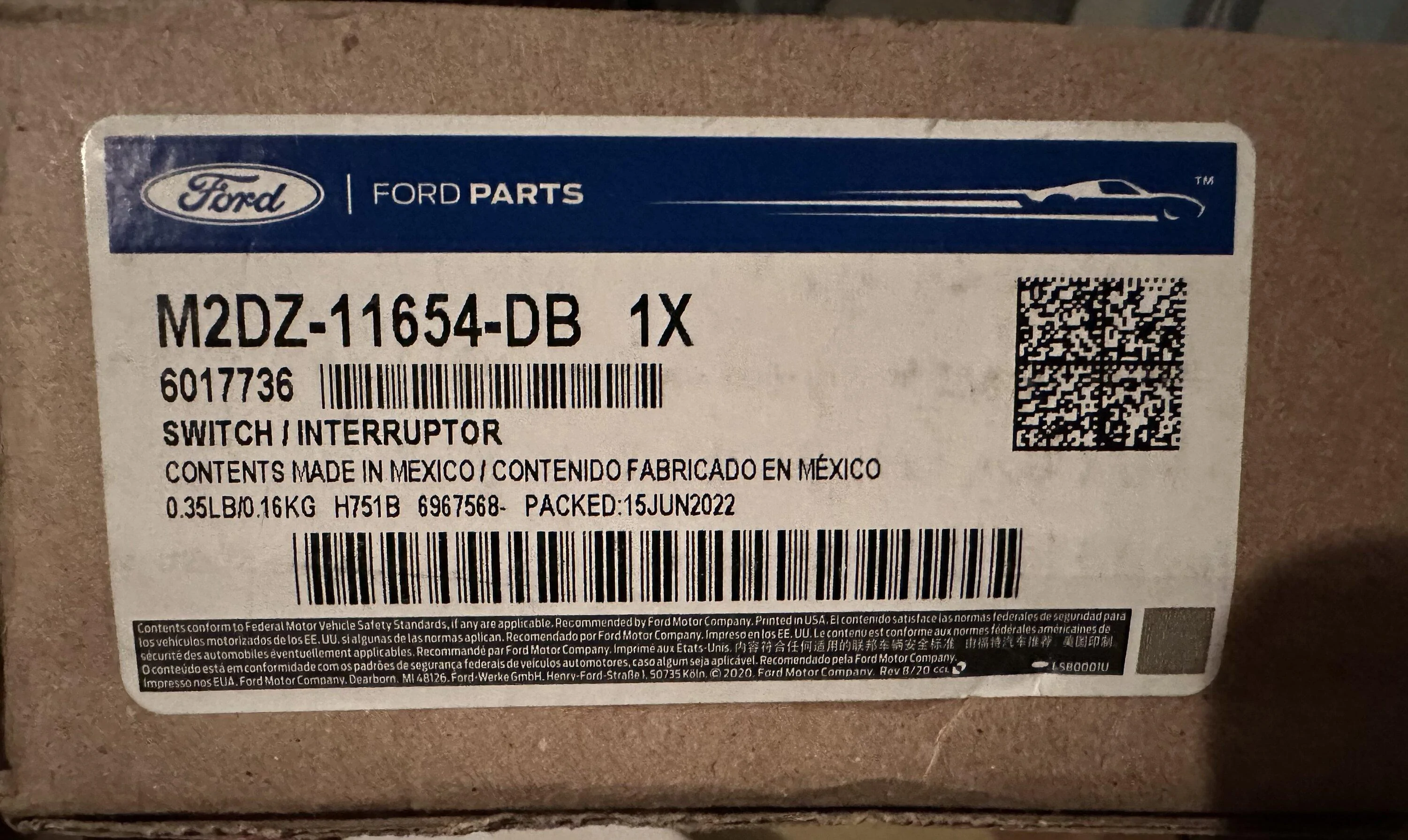 Ford Bronco Factory Fog Light Switch CE613622-0026-449E-8654-3C035B6C7FA5