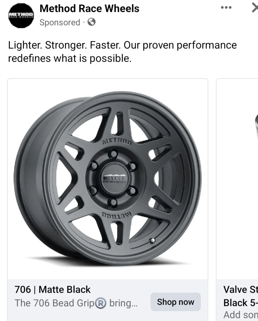 Ford Bronco Method Race Wheels 706 Matte black pics on Bronco? Screenshot_20221107-165805_Facebook