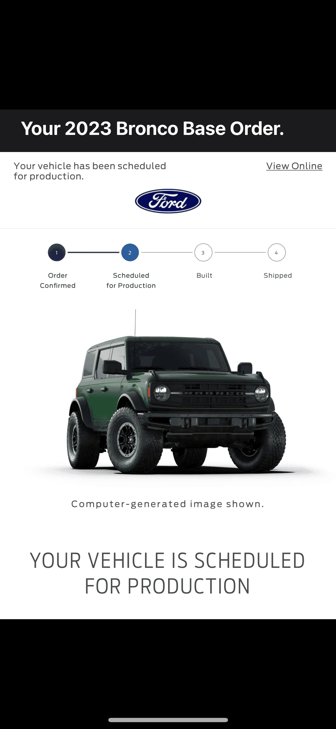 Ford Bronco 12/19/2022 build week group 40DE276C-0348-4305-8E44-A106145F4CD5
