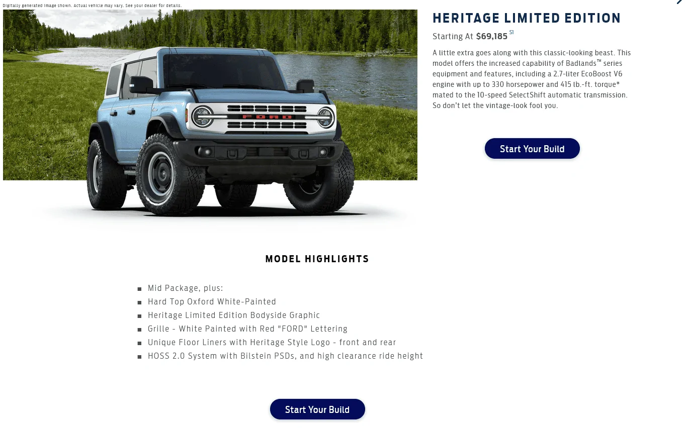 Ford Bronco Heritage Limited Edition Order Cancelled 1668653302466