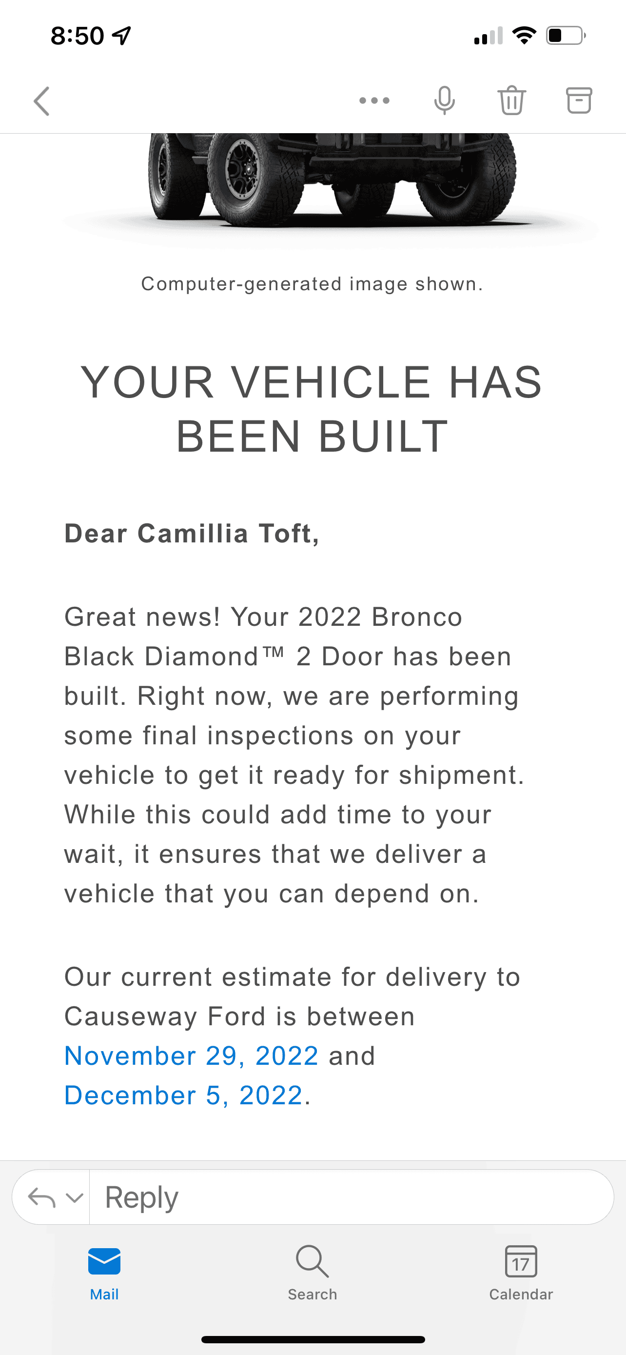 Ford Bronco 11/7/22 Build Week w/ Spreadsheet F5938C83-8A6D-4260-8AED-4DA8BD530C4F