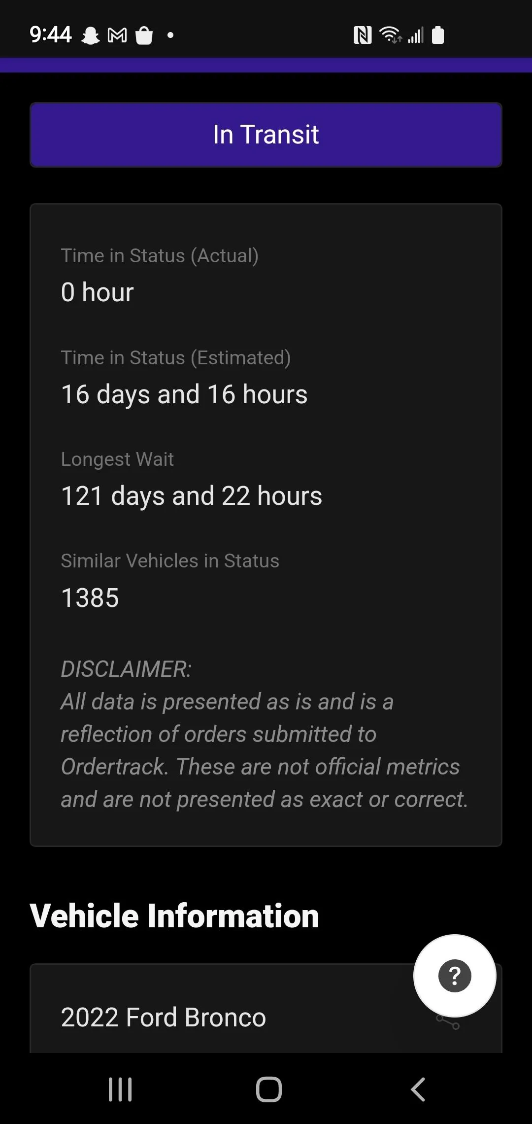 Ford Bronco 11/7/22 Build Week w/ Spreadsheet Screenshot_20221117-094426_DuckDuckGo