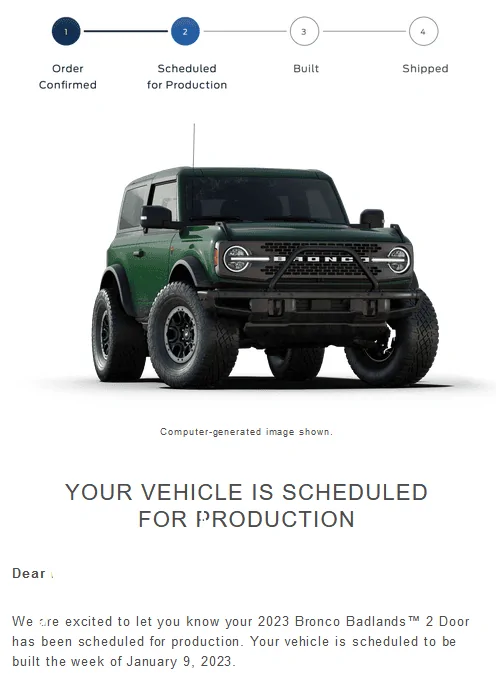 Ford Bronco 📬 Scheduling 11/17 for production weeks through 1/16 [Emails now rolling in!] 1668721893948