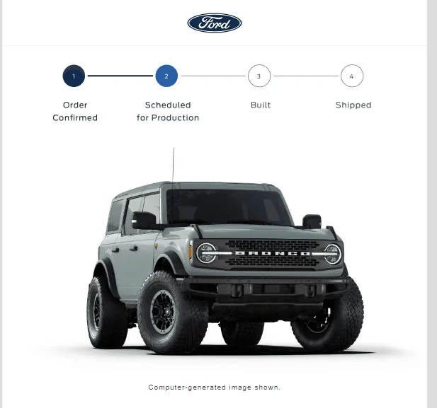 Ford Bronco 01/09/2023 Build Week 1668740729411