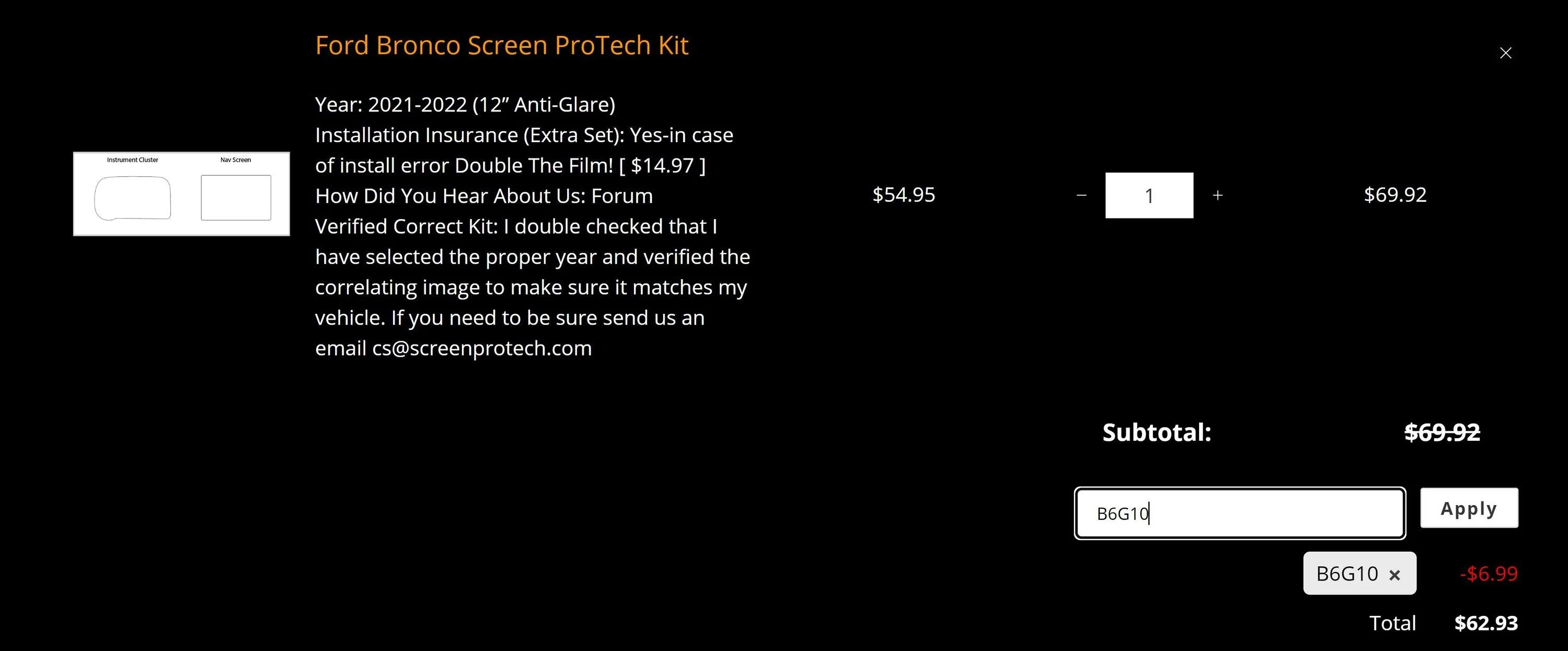 Ford Bronco Screen ProTech is Back! Now With Bronco Raptor Screen Protection Film Capture4