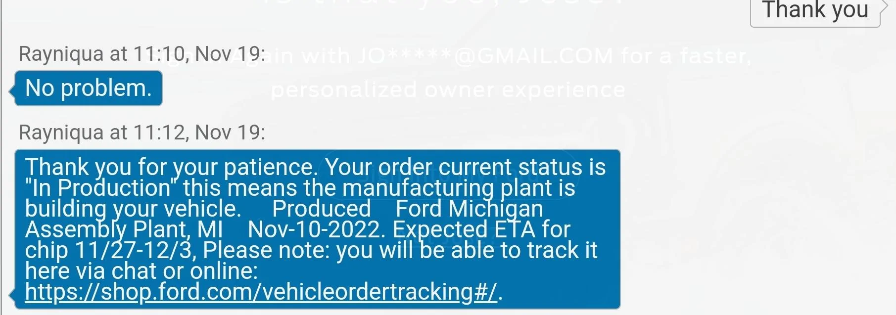 Ford Bronco 11/7/22 Build Week w/ Spreadsheet Screenshot_20221119_111510_Chrom