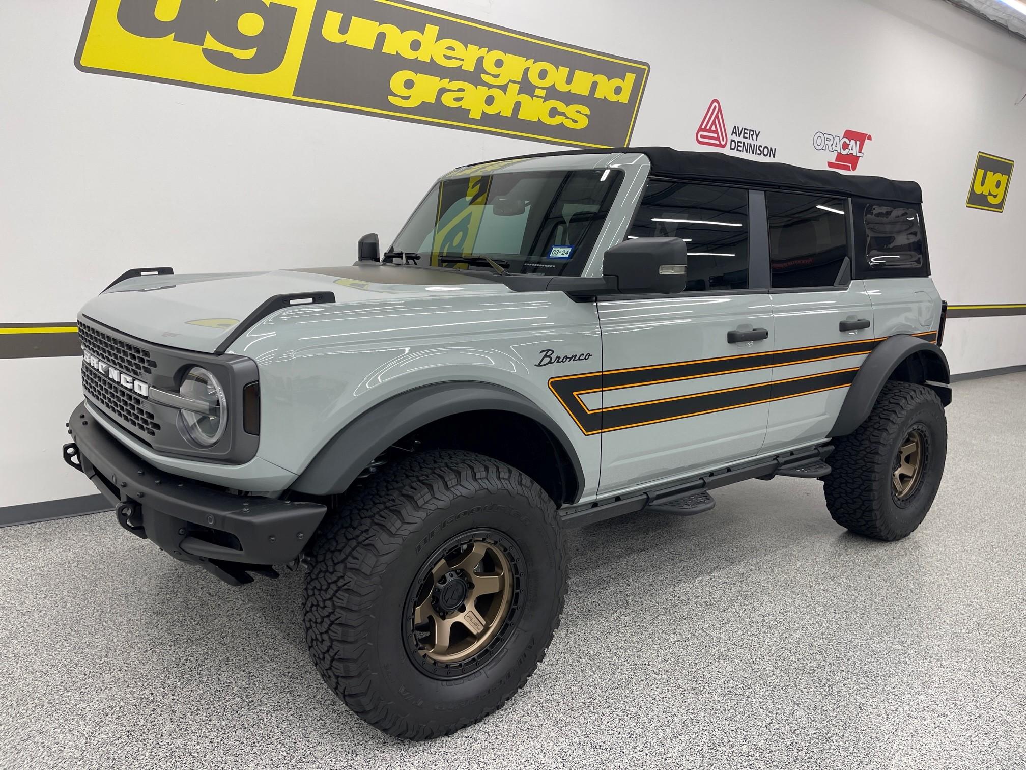 Ford Bronco Two new Bronco graphics kits from Underground! Explorer orng pin 02