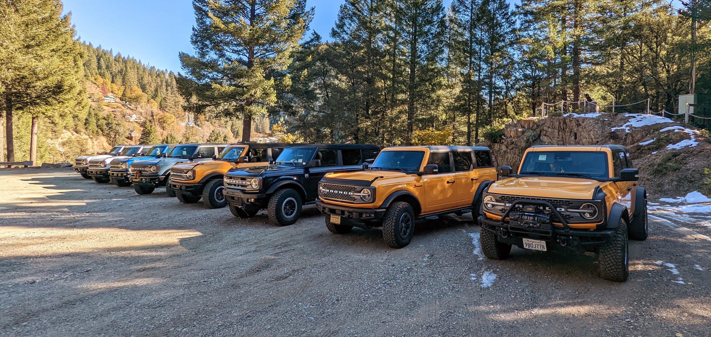 Ford Bronco Northern CA group drive up Poker Flat to Saddleback Mountain - a little detour, but still had fun 20221119_Airdown4