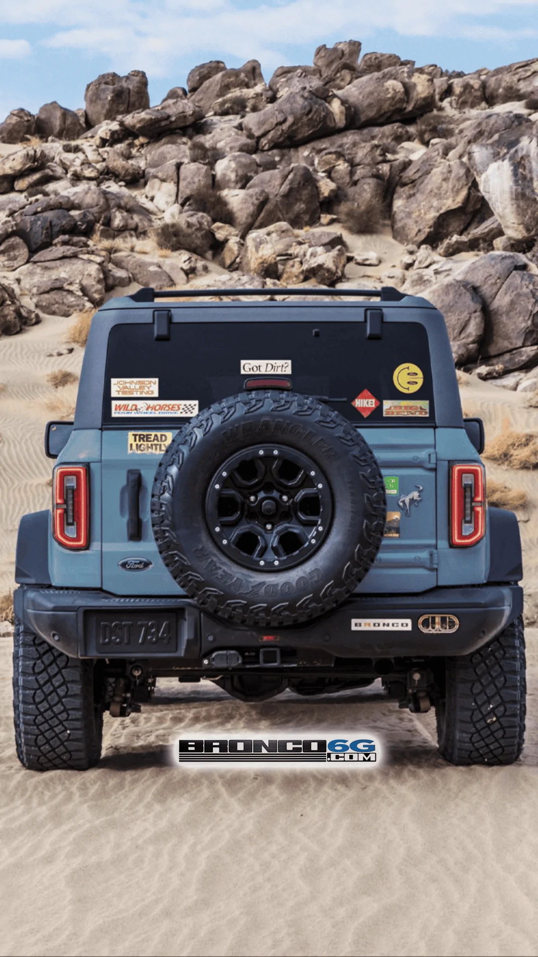 Ford Bronco Bronco Sasquatch Rear Rendered in Production And Other Colors 2021-bronco-area-51-rear-png