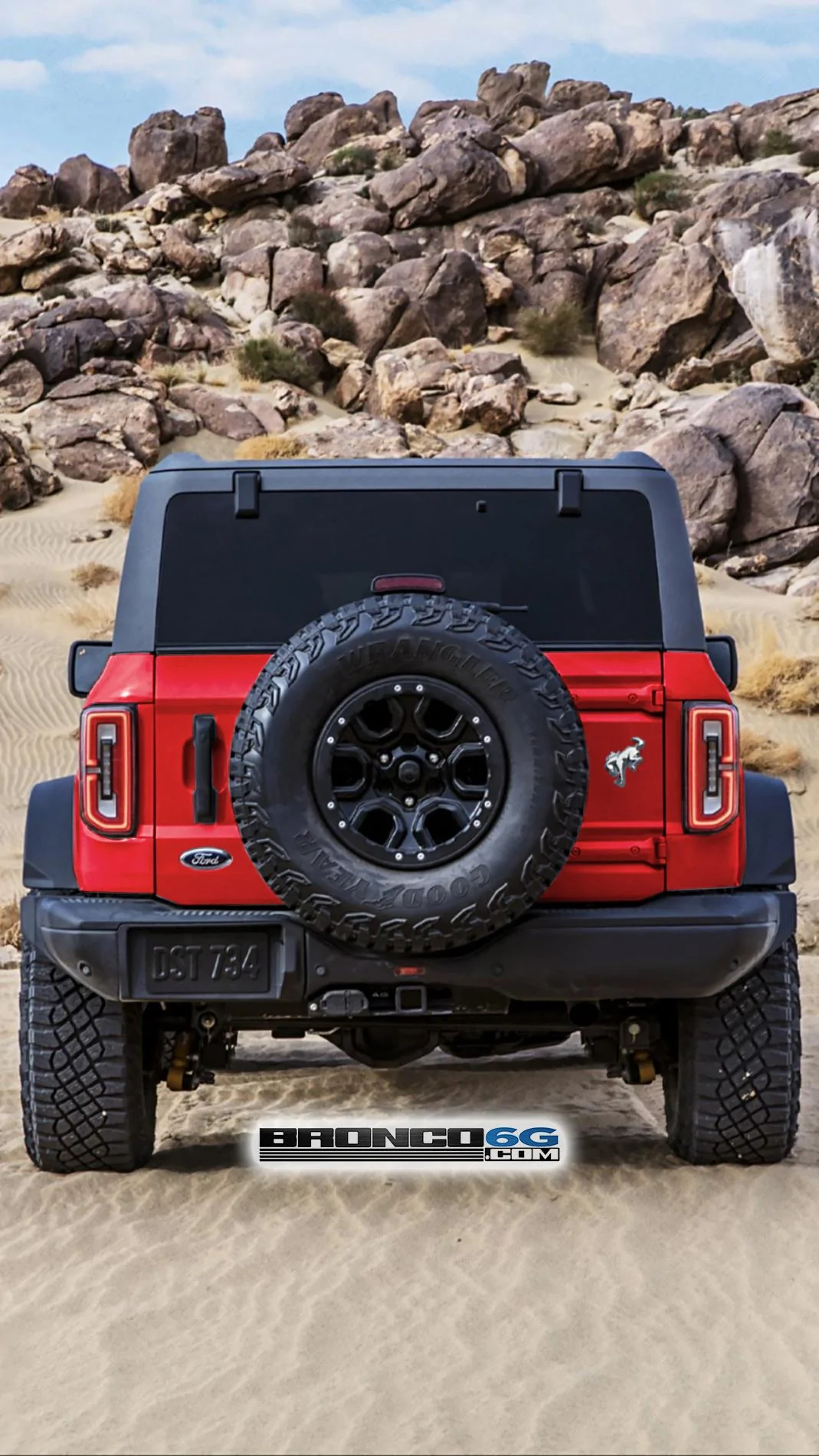Ford Bronco Bronco Sasquatch Rear Rendered in Production And Other Colors 2021-bronco-race_red_render_rear-jpg