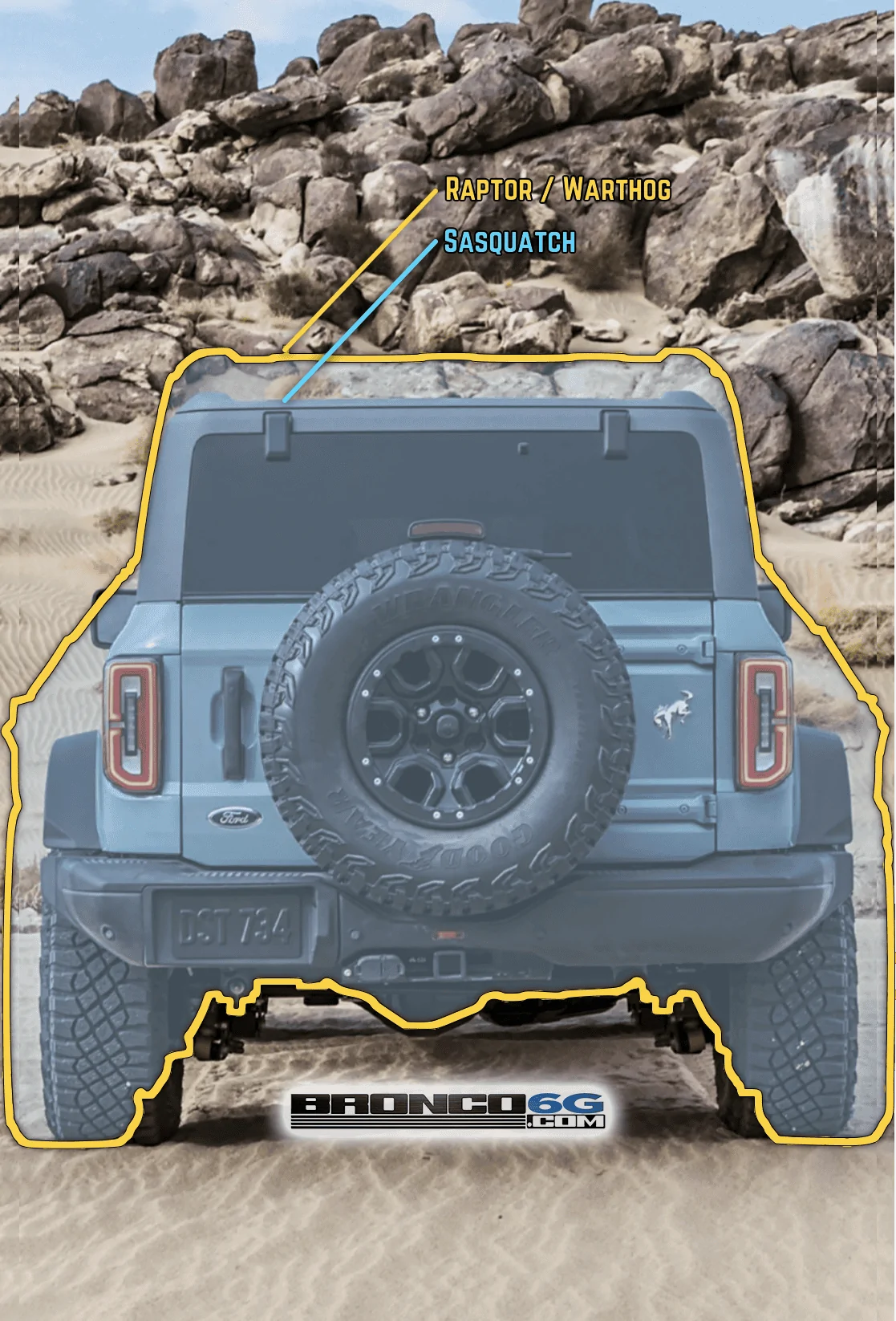 Ford Bronco Bronco Warthog Prototype Spied On Raptor 17" Bead Lock Wheels 1601590970585