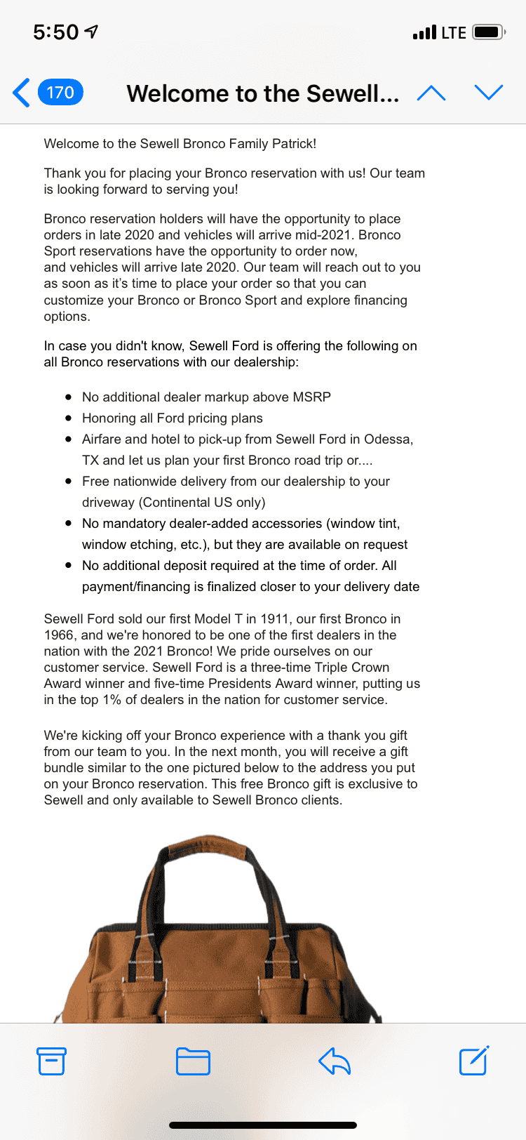 Ford Bronco Bronco may not be eligible for Xplan ( never mind clarification received) 1601592817864