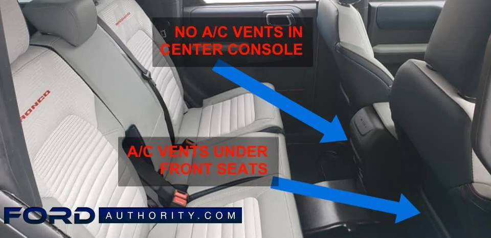 Ford Bronco bronco rear a/c vents explained 2021-Ford-Bronco-4-door-rear-seat-AC-vents