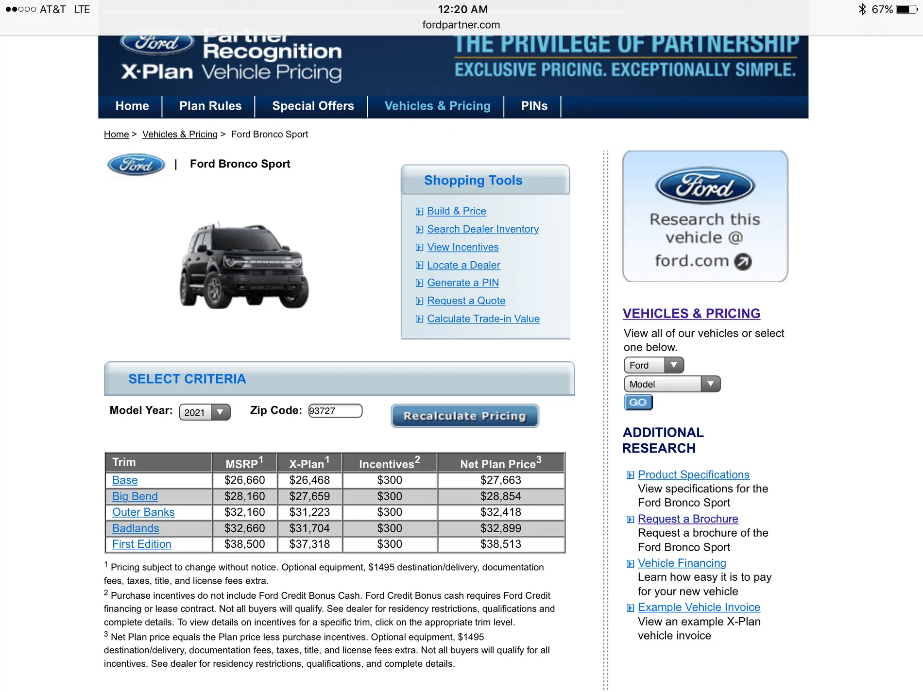 Ford Bronco Bronco may not be eligible for Xplan ( never mind clarification received) imag