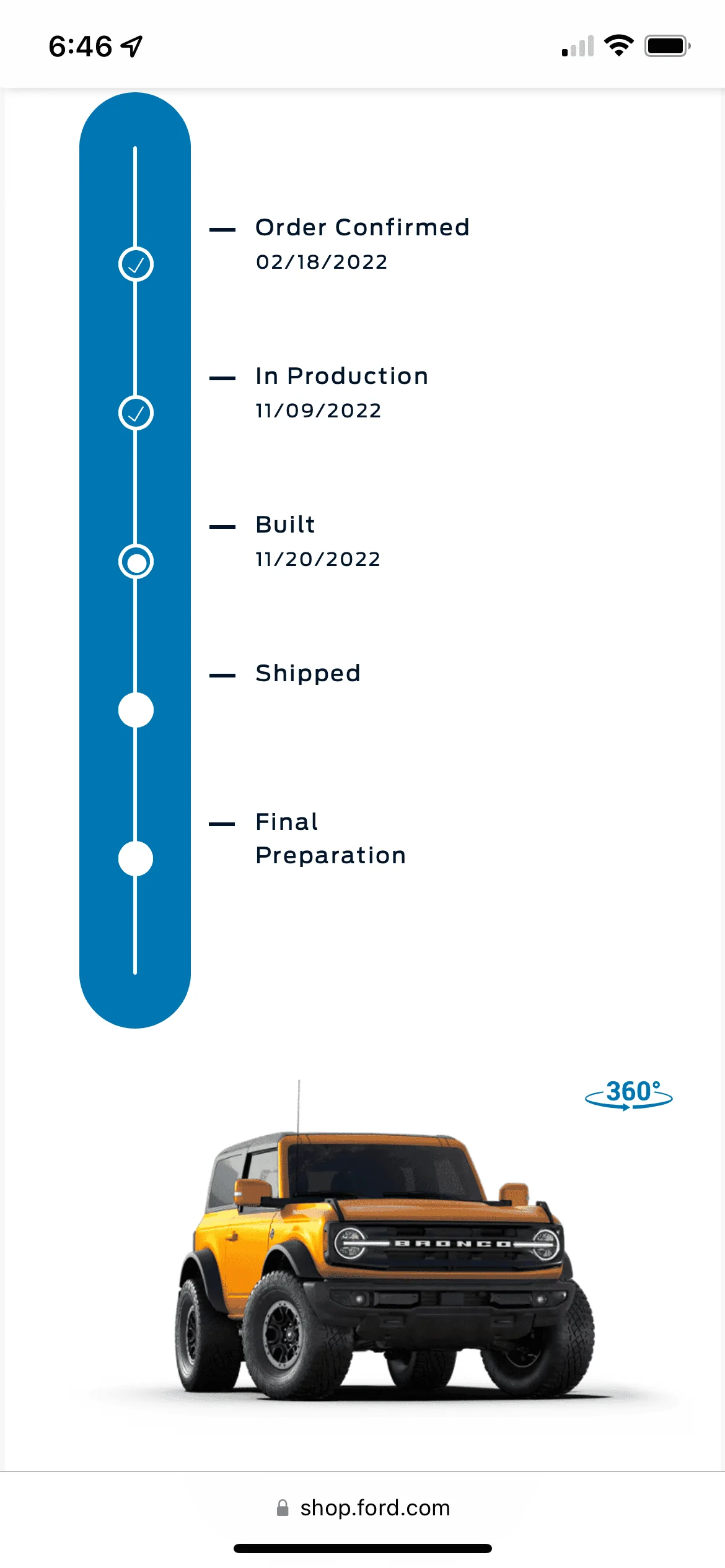 Ford Bronco 11/7/22 Build Week w/ Spreadsheet 2F7832A3-6444-47B3-A167-4C99FAF5EA90