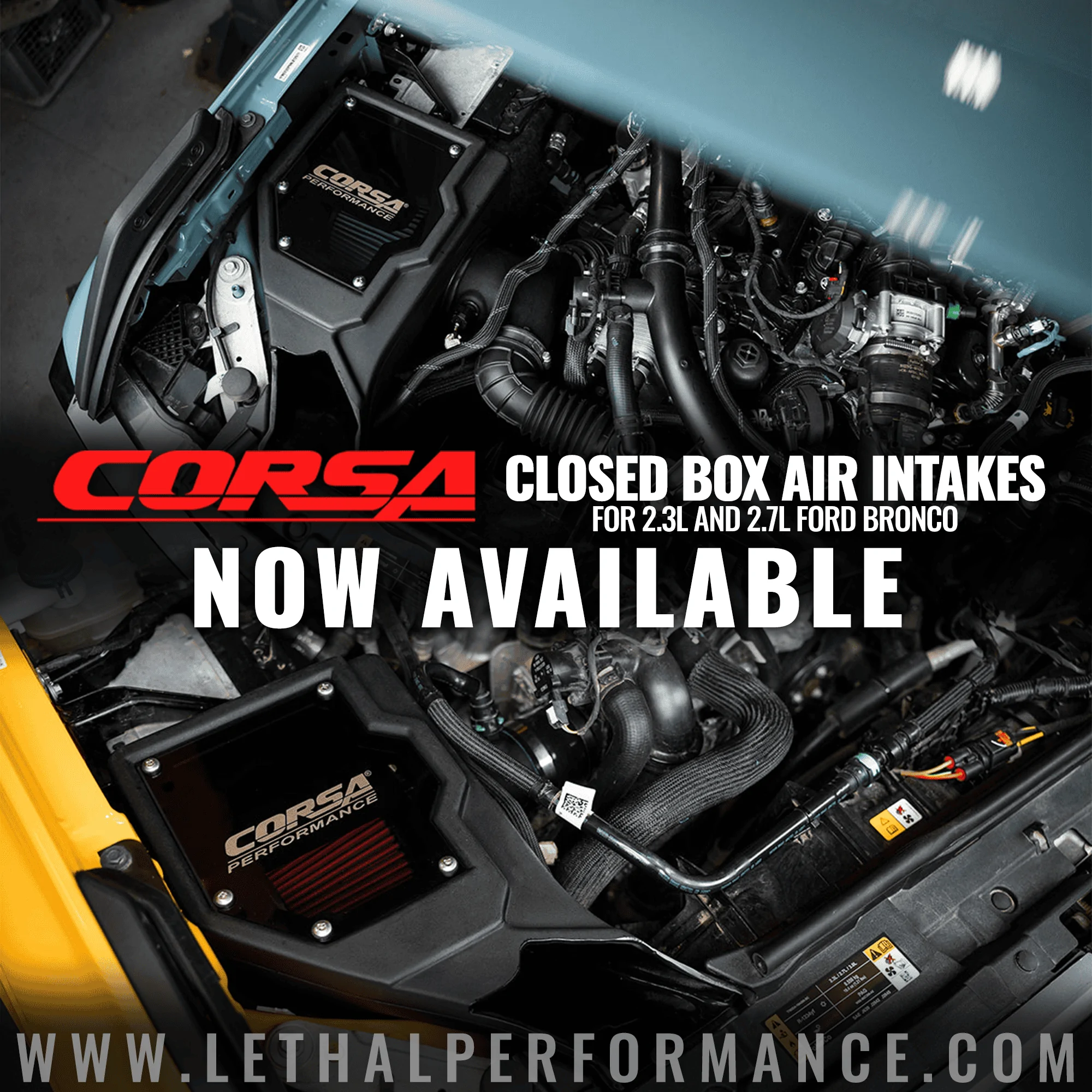 New Corsa Performance Cold Air Intakes for your 2.7L Bronco ...