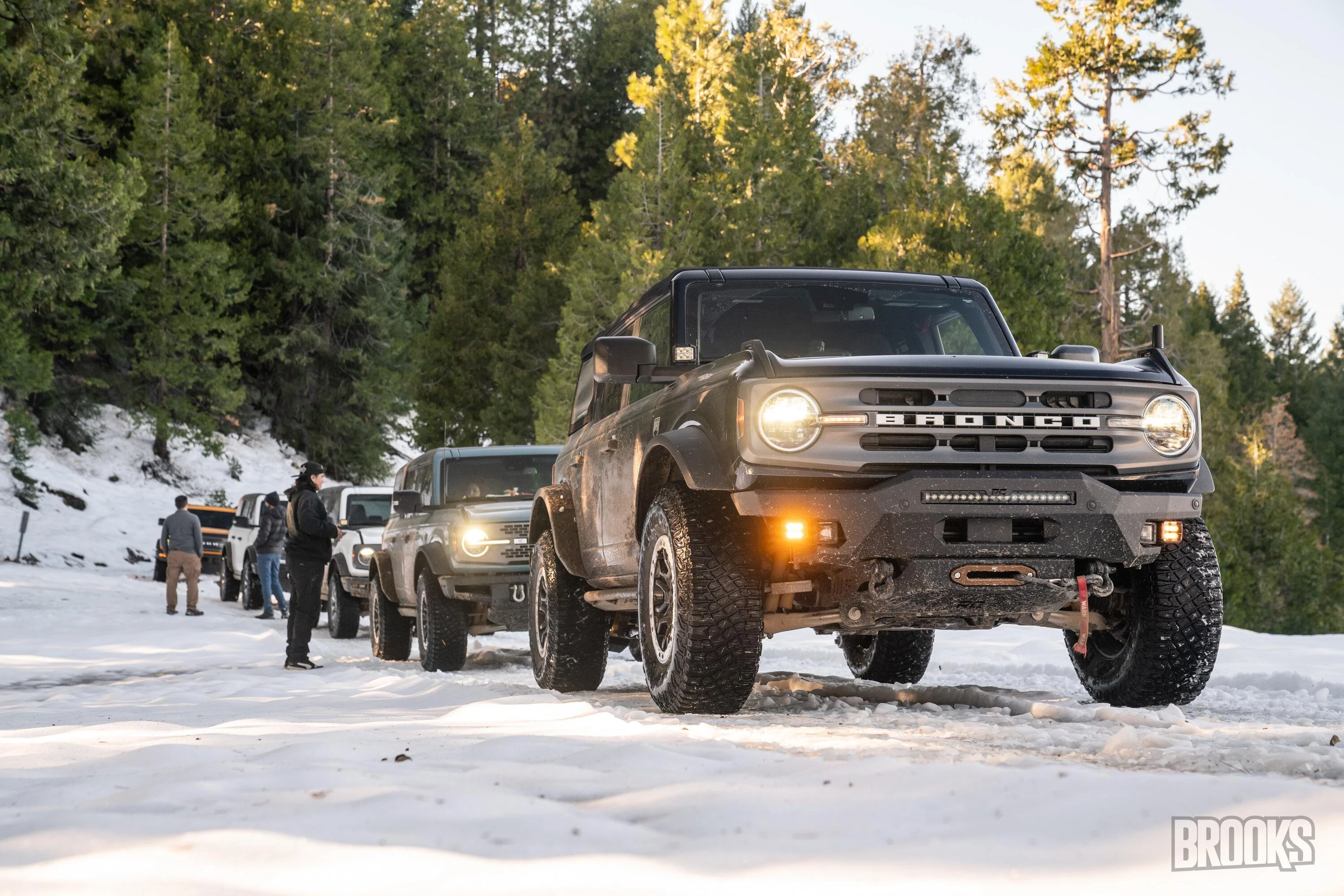Ford Bronco Northern CA group drive up Poker Flat to Saddleback Mountain - a little detour, but still had fun caleb in front