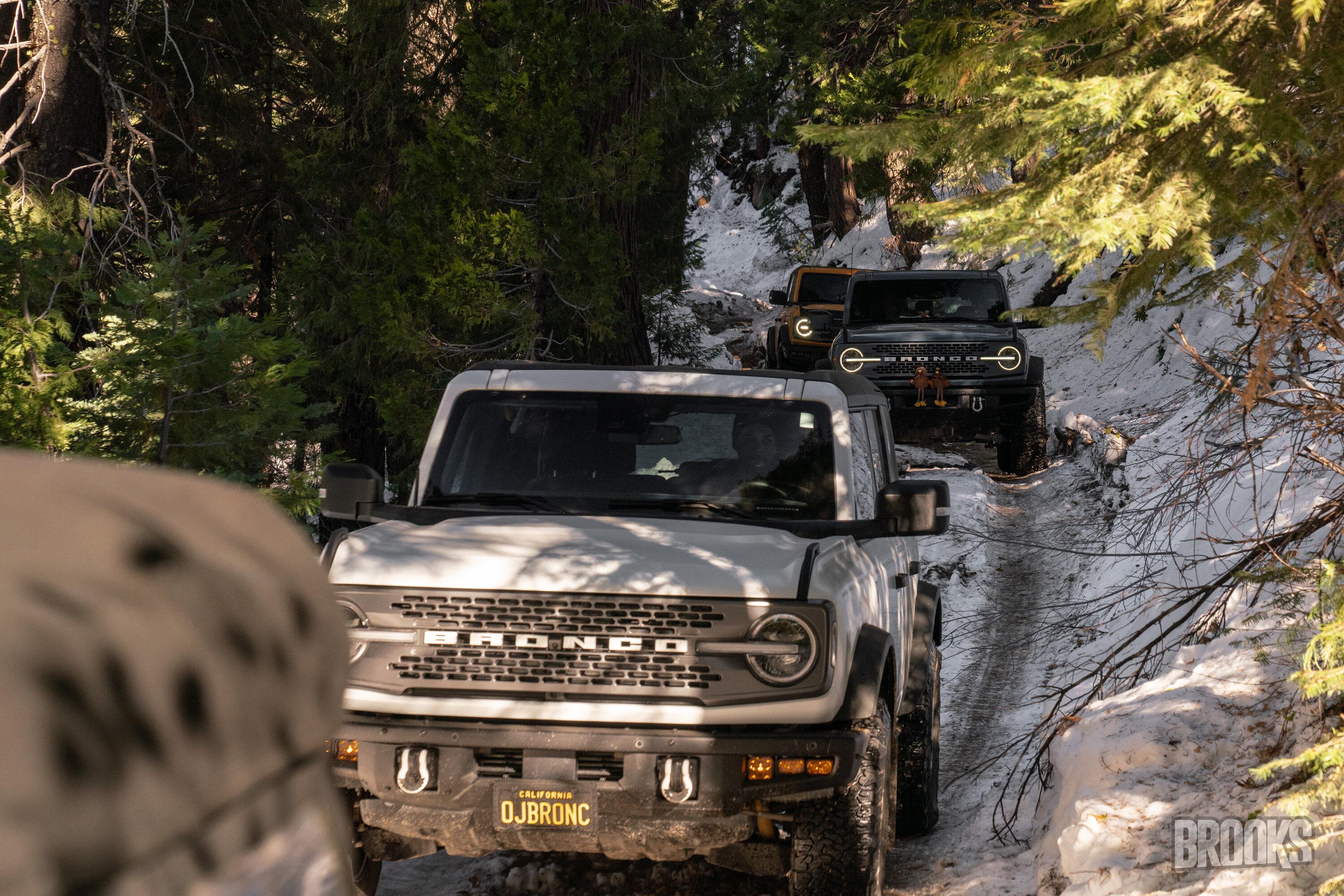 Ford Bronco Northern CA group drive up Poker Flat to Saddleback Mountain - a little detour, but still had fun Chris and lineu
