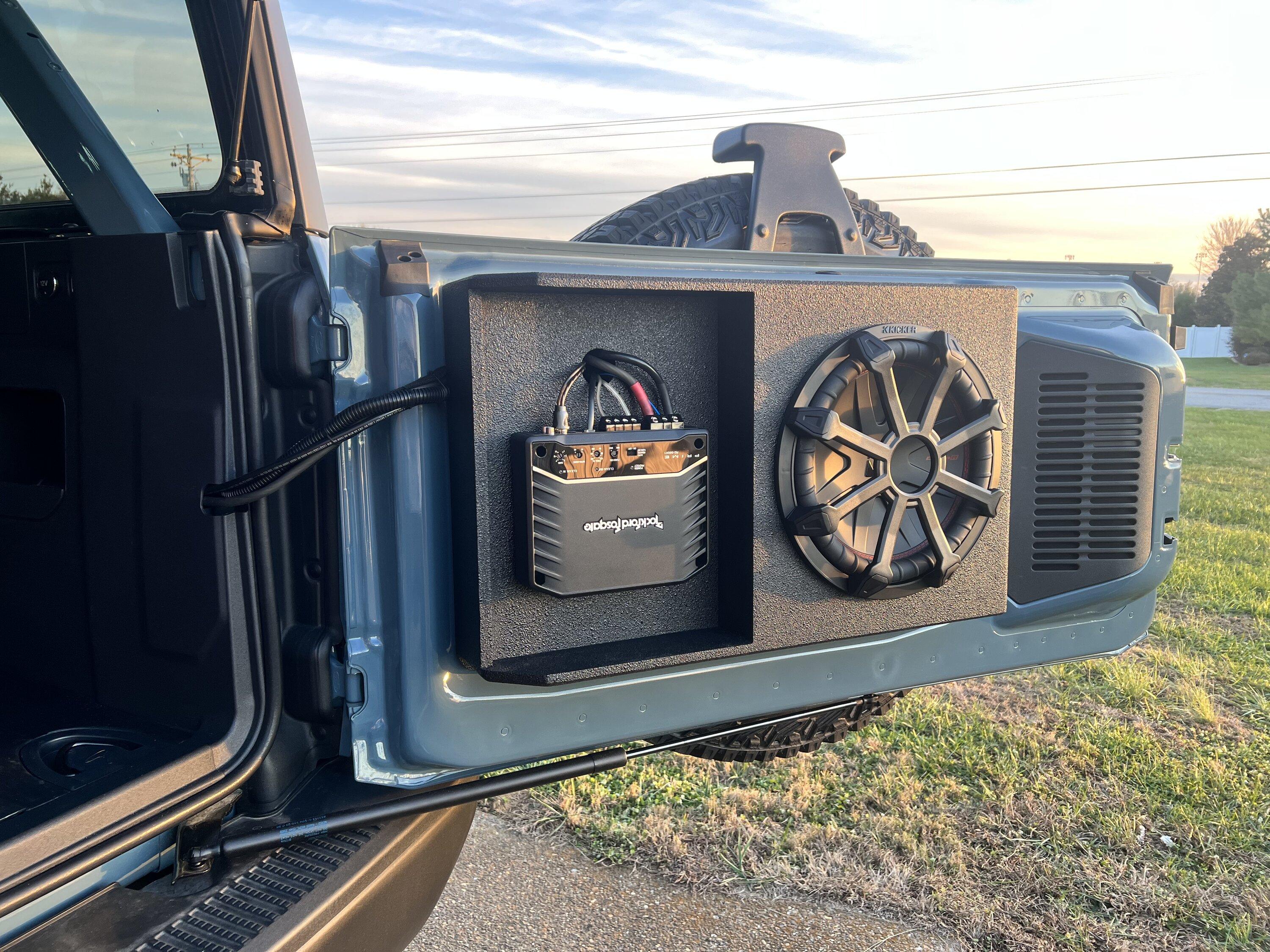 Ford Bronco Check out this tailgate subwoofer enclosure 76084287-22BF-4B21-896C-7D8CD48BDED4