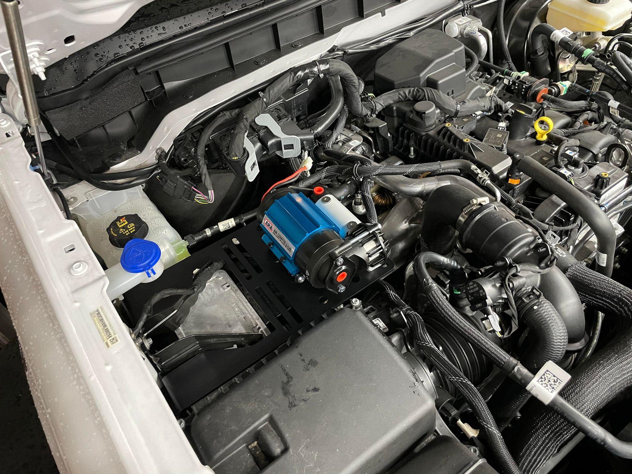 Ford Bronco Creative place to mount a single ARB air compressor? 8