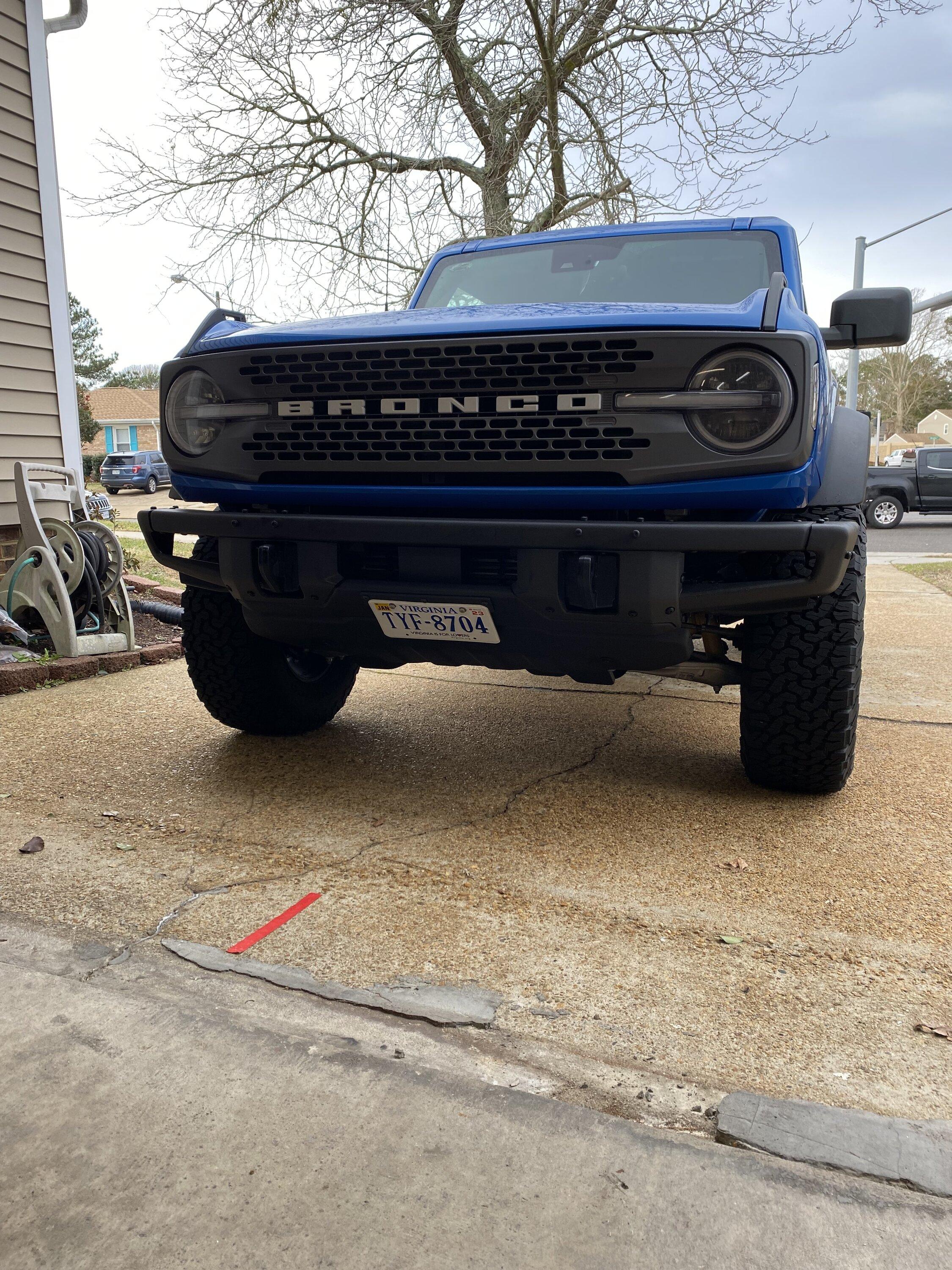 Ford Bronco Front License Plate Bracket recommendations? IMG_6537