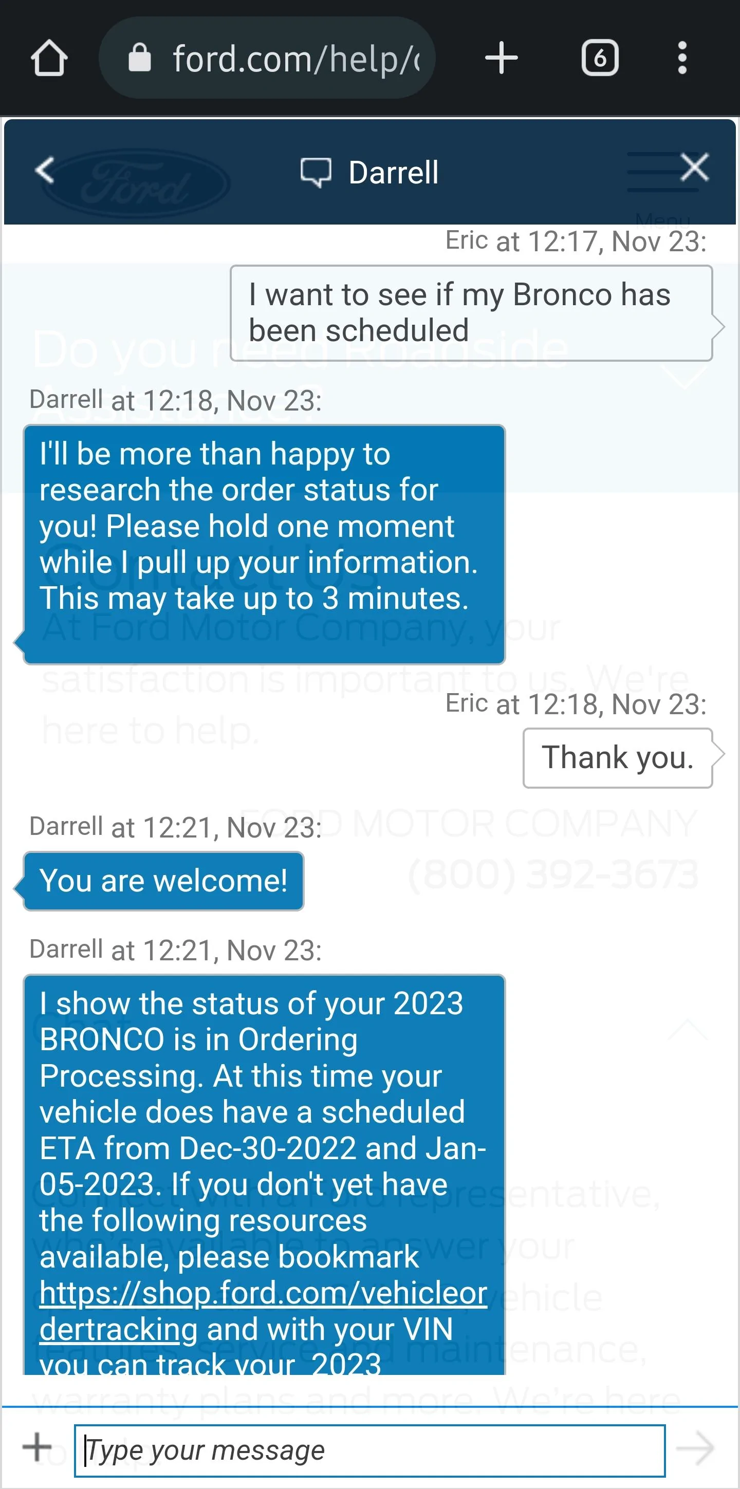Ford Bronco 12/12/2022 build week with spreadsheet Screenshot_20221123-122213_Chrom