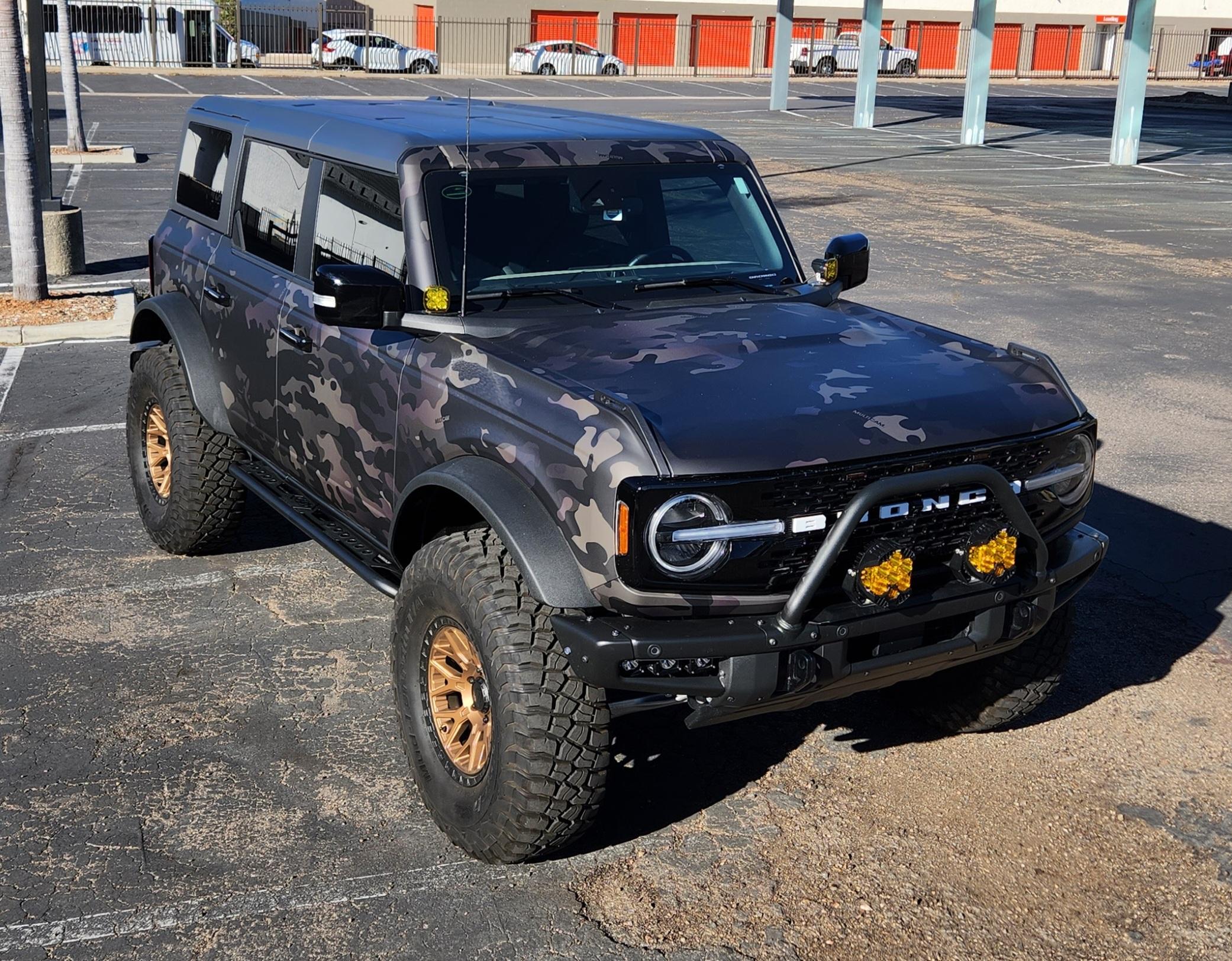 Ford Bronco My Bronco build wrapped in dark camo [+ BFG 37's, King Coilovers, Camburg, Alpha Equipt, ARB, Baja Designs, Rigid, LoD] 20221125_090206