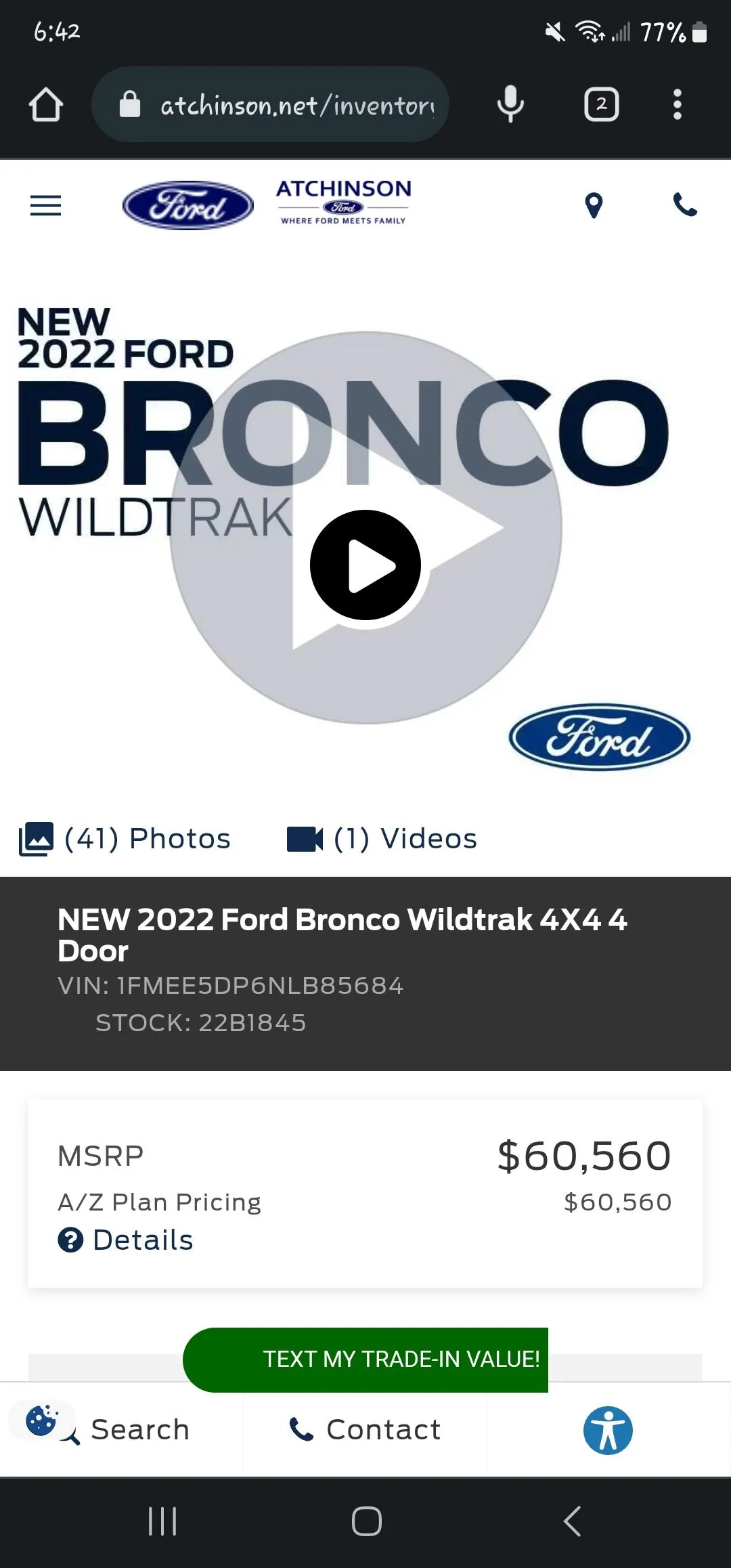 Ford Bronco Reasonable Bronco Raptor price? Screenshot_20221126_064251_Chrom