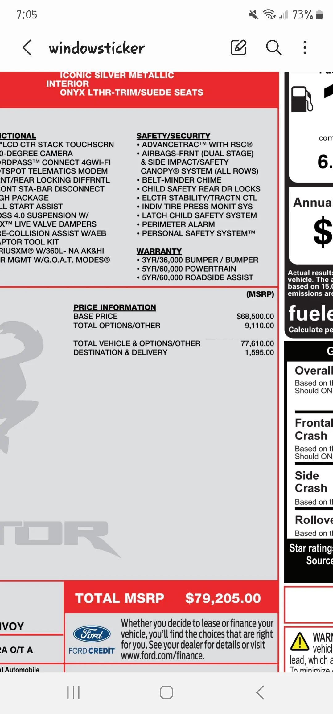 Ford Bronco Reasonable Bronco Raptor price? Screenshot_20221126_070538_Samsung Notes