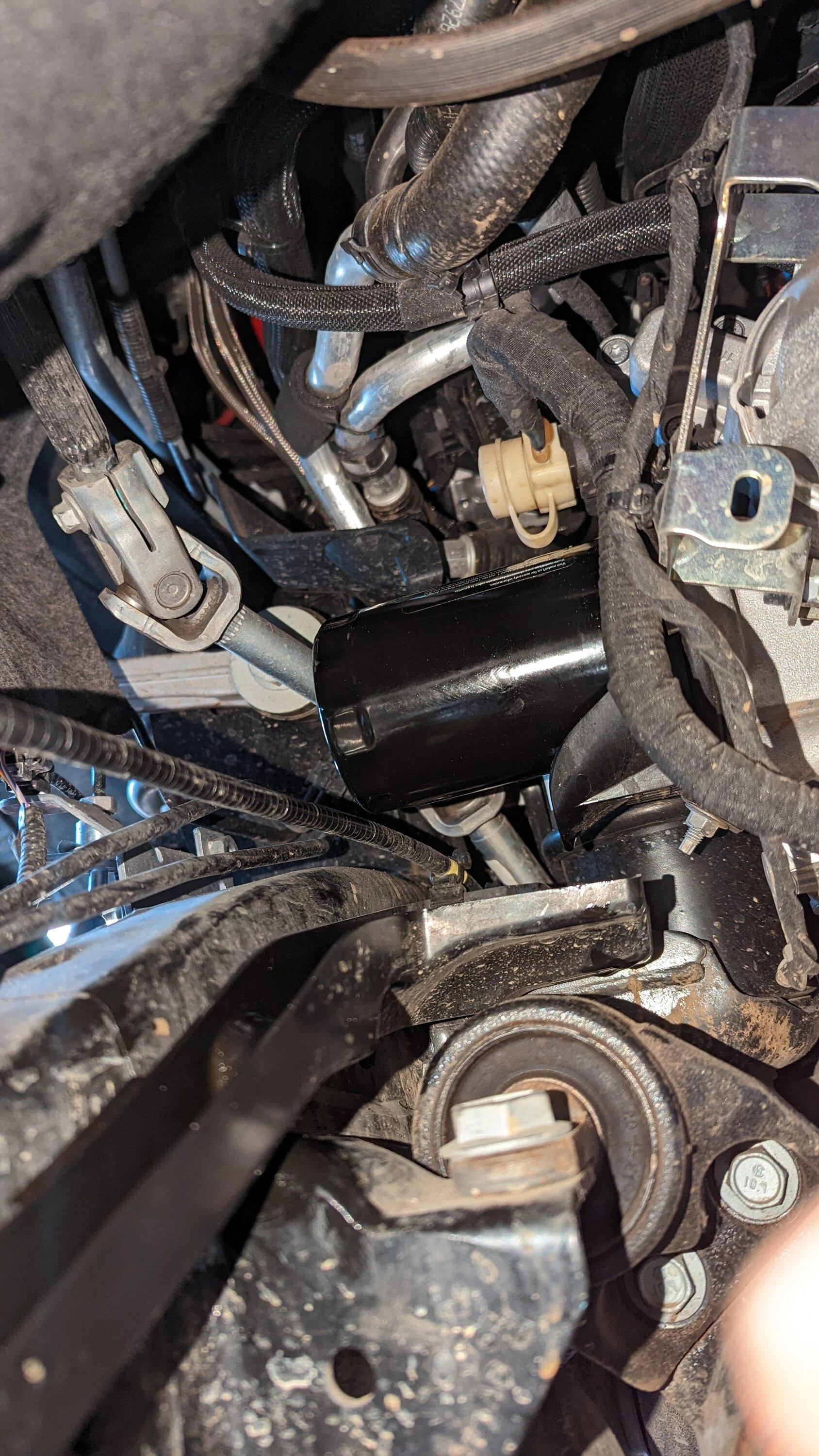 Ford Bronco Upgrading the 2.3 oil filter PXL_20221127_221640743