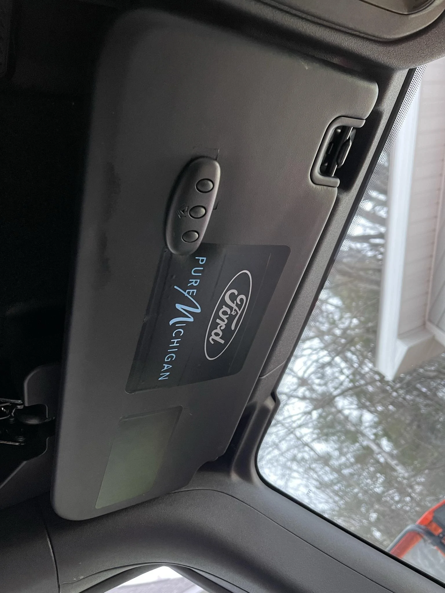Ford Bronco Added Homelink to my visor IMG_4107
