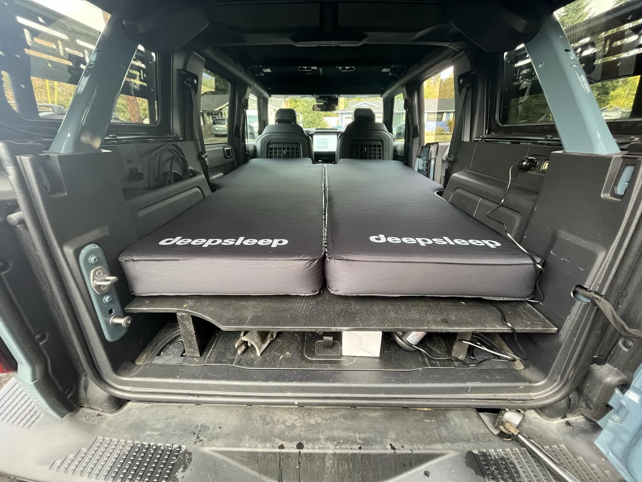 Ford Bronco Sleeping Platform in 4 Door build IMG_3306