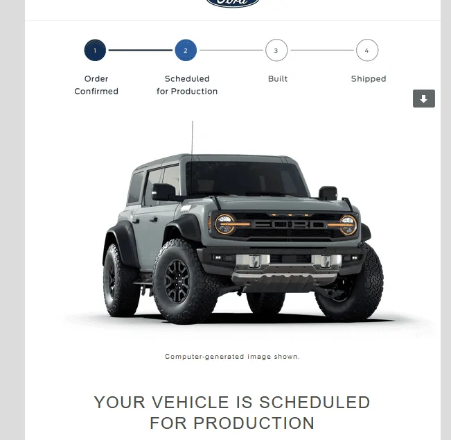 Ford Bronco ⏳ Bronco Raptor now being scheduled for production & VIN assigned 1669913205644