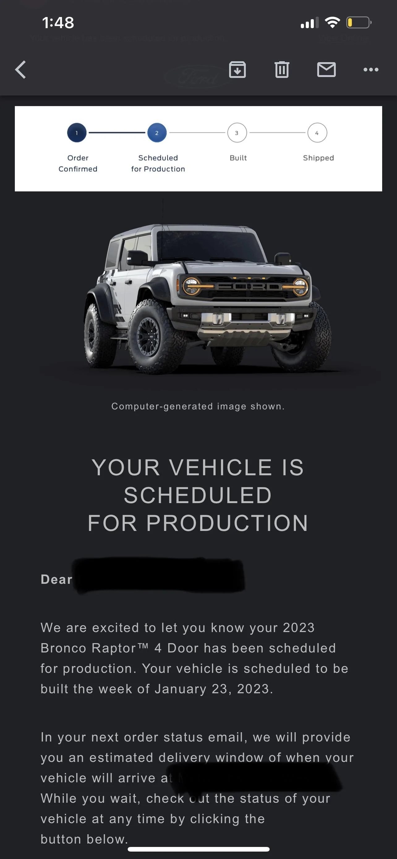Ford Bronco ⏳ Bronco Raptor now being scheduled for production & VIN assigned 7A9B2E44-A45E-40C6-BA98-4FDC25BF80BA