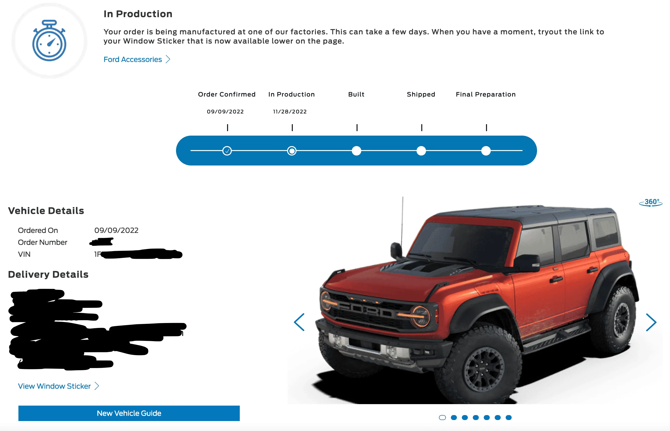 Ford Bronco ⏳ Bronco Raptor now being scheduled for production & VIN assigned Screenshot 2022-12-01 at 6.46.55 PM