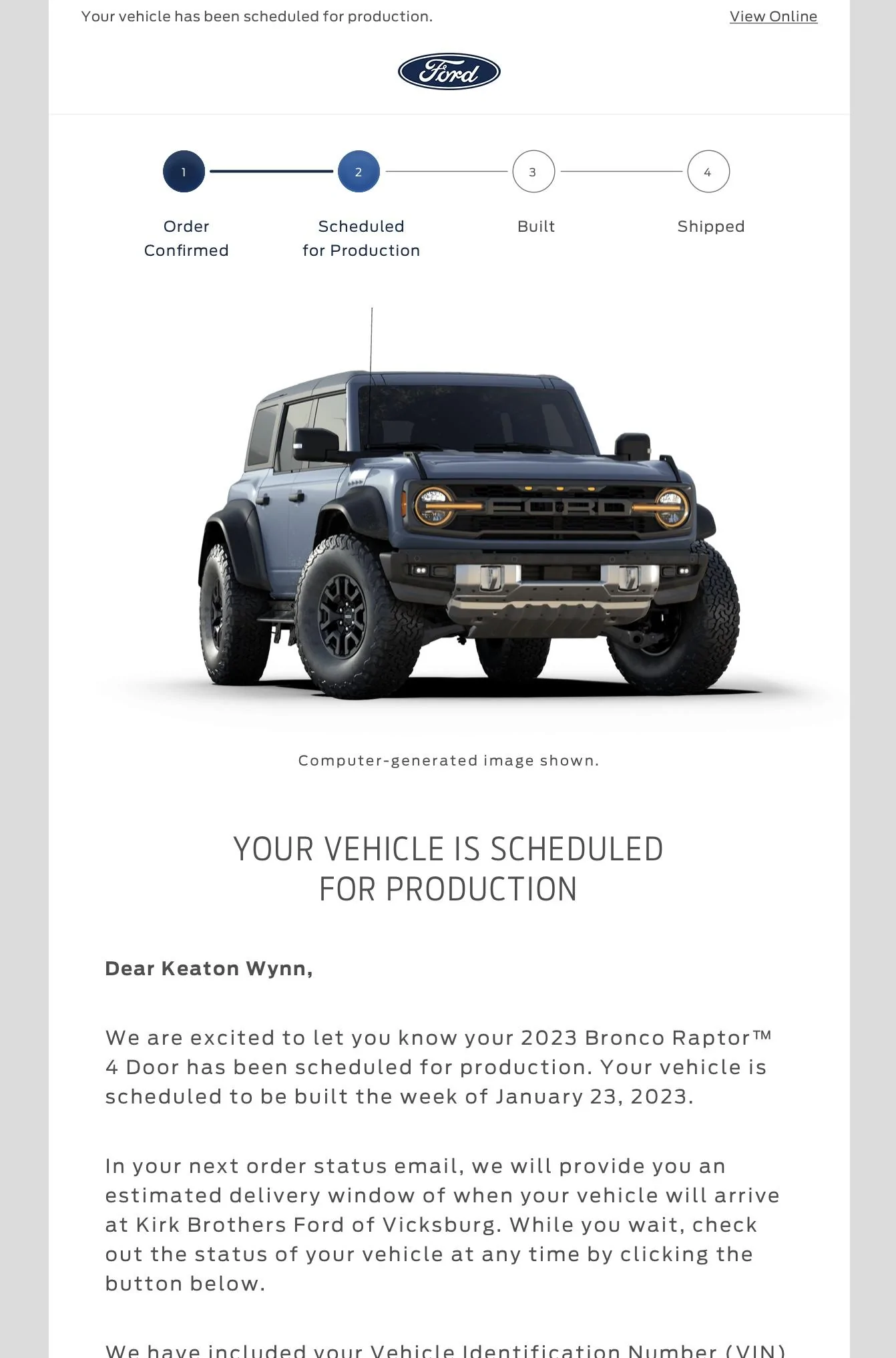 Ford Bronco ⏳ Bronco Raptor now being scheduled for production & VIN assigned 5B1421FC-73D0-4D22-BE71-541AE5BD5391